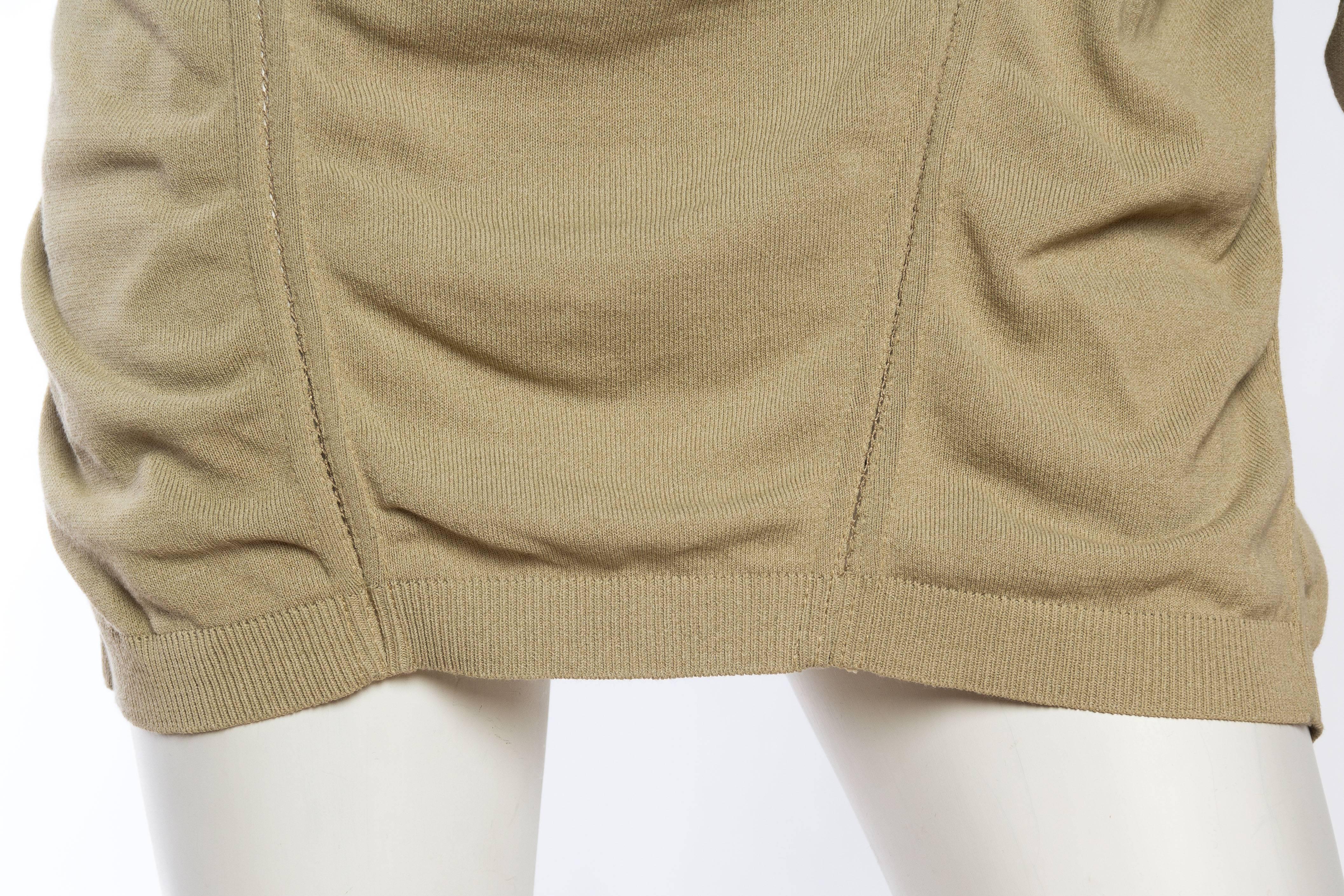 1980S AZZEDINE ALAIA Beige Cotton Blend Oversized Slouchy Sweater 4