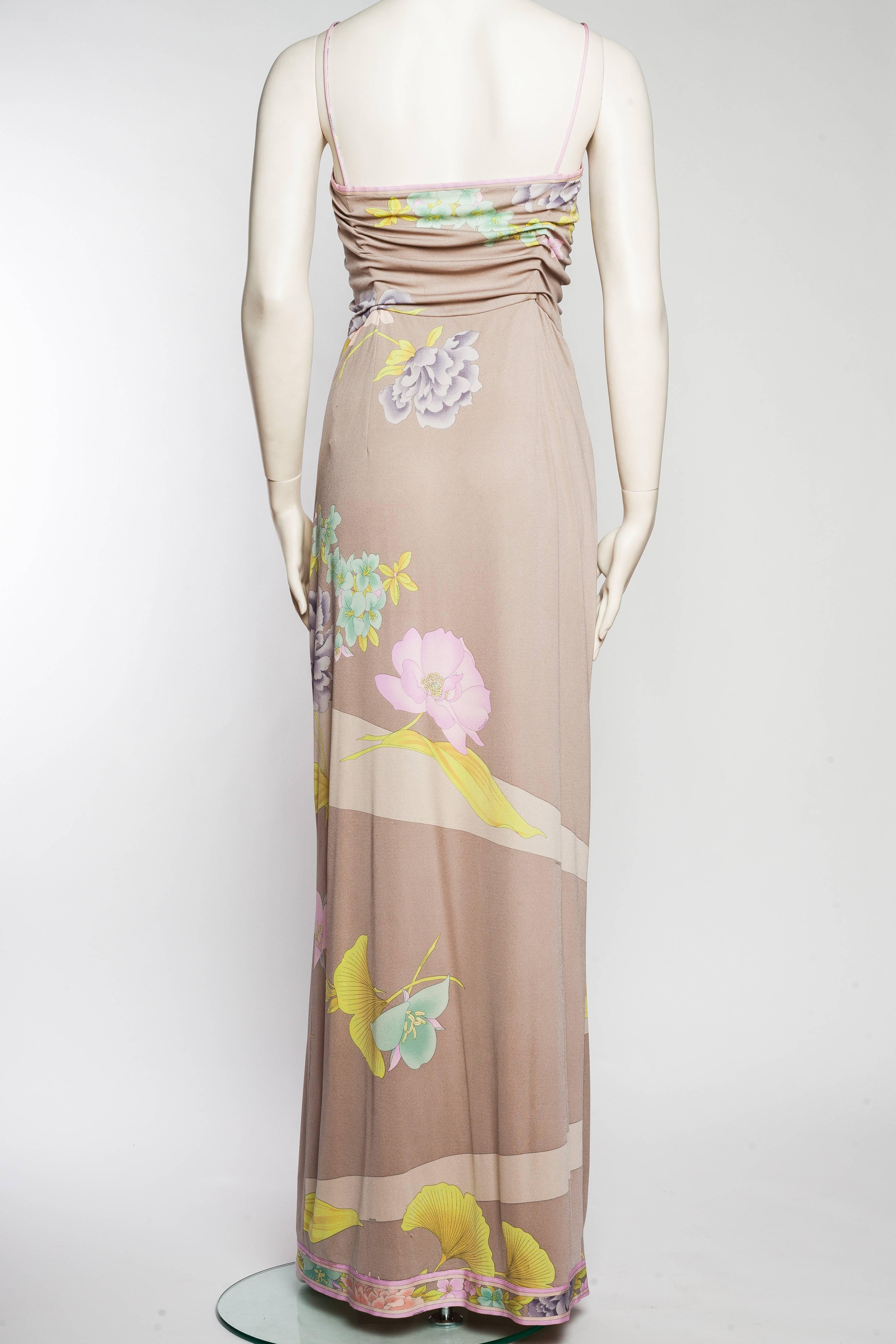1970S LEONARD Silk Jersey Gown Dress 1