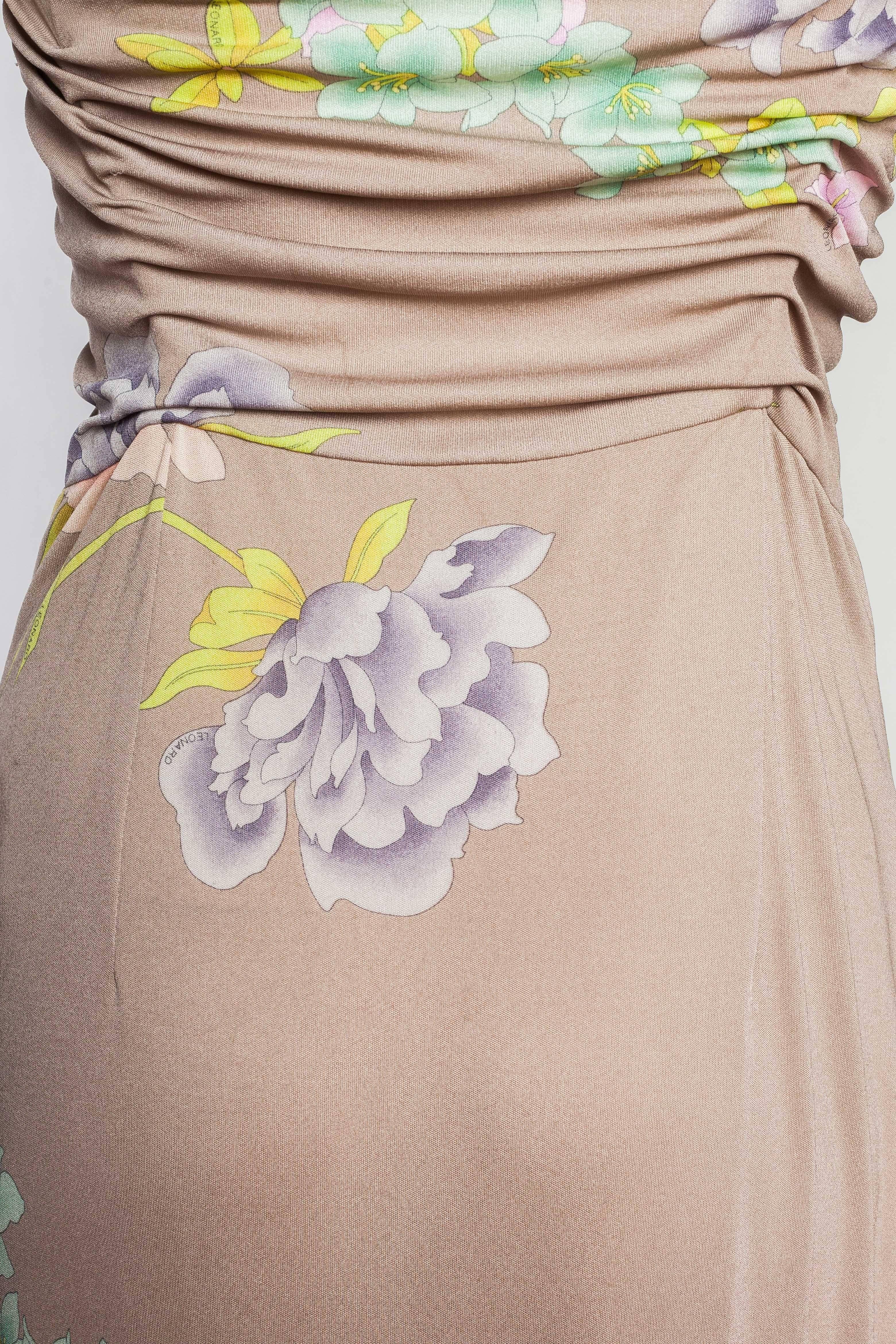 1970S LEONARD Silk Jersey Gown Dress 3