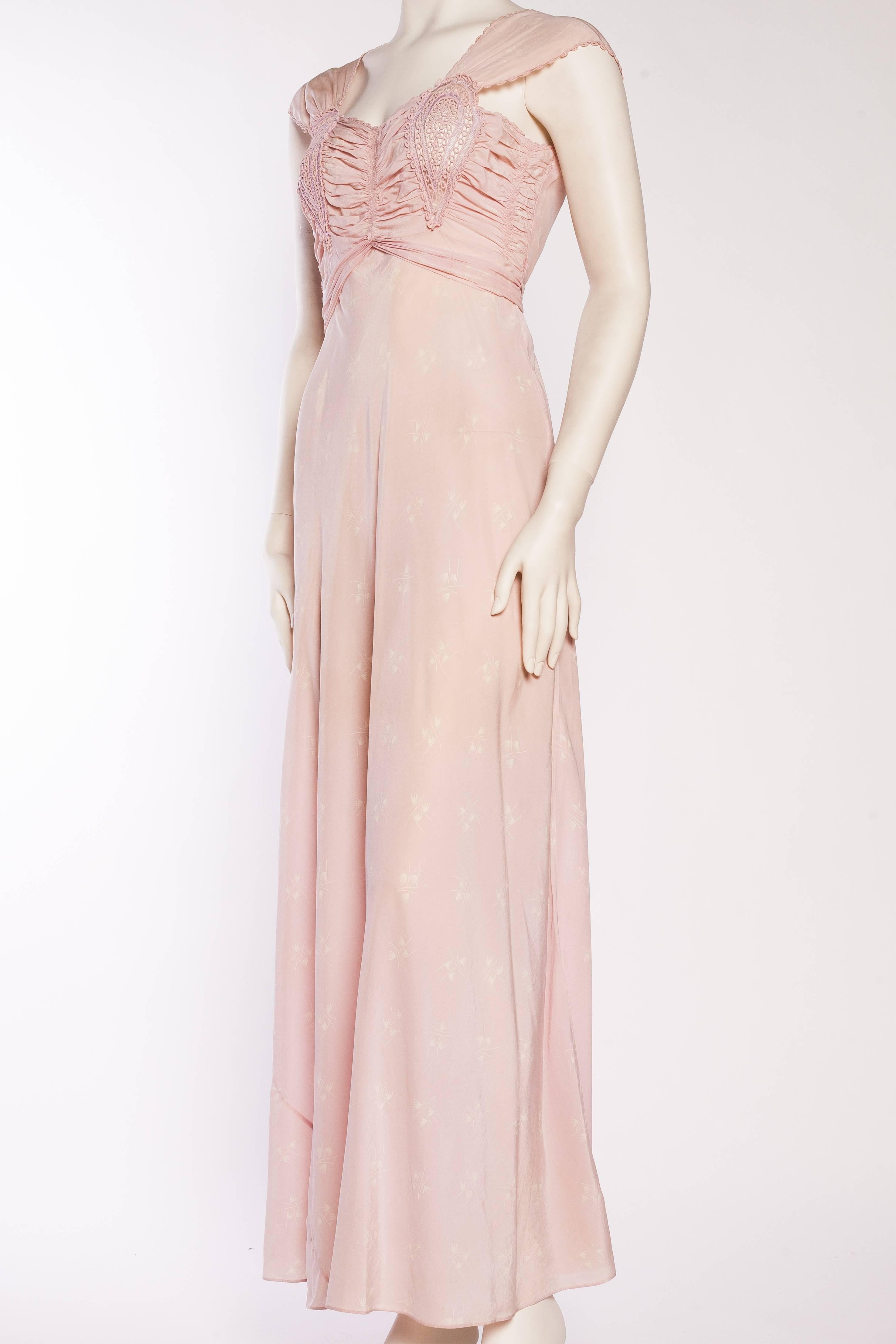 1930 bias lingerie silk slip gown In Excellent Condition In New York, NY