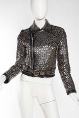Phenomenal Leather Biker Jacket Completely Covered in Metal Studs