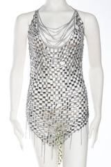 Paco Rabbane Attributed Chainlink Dress with Crystals