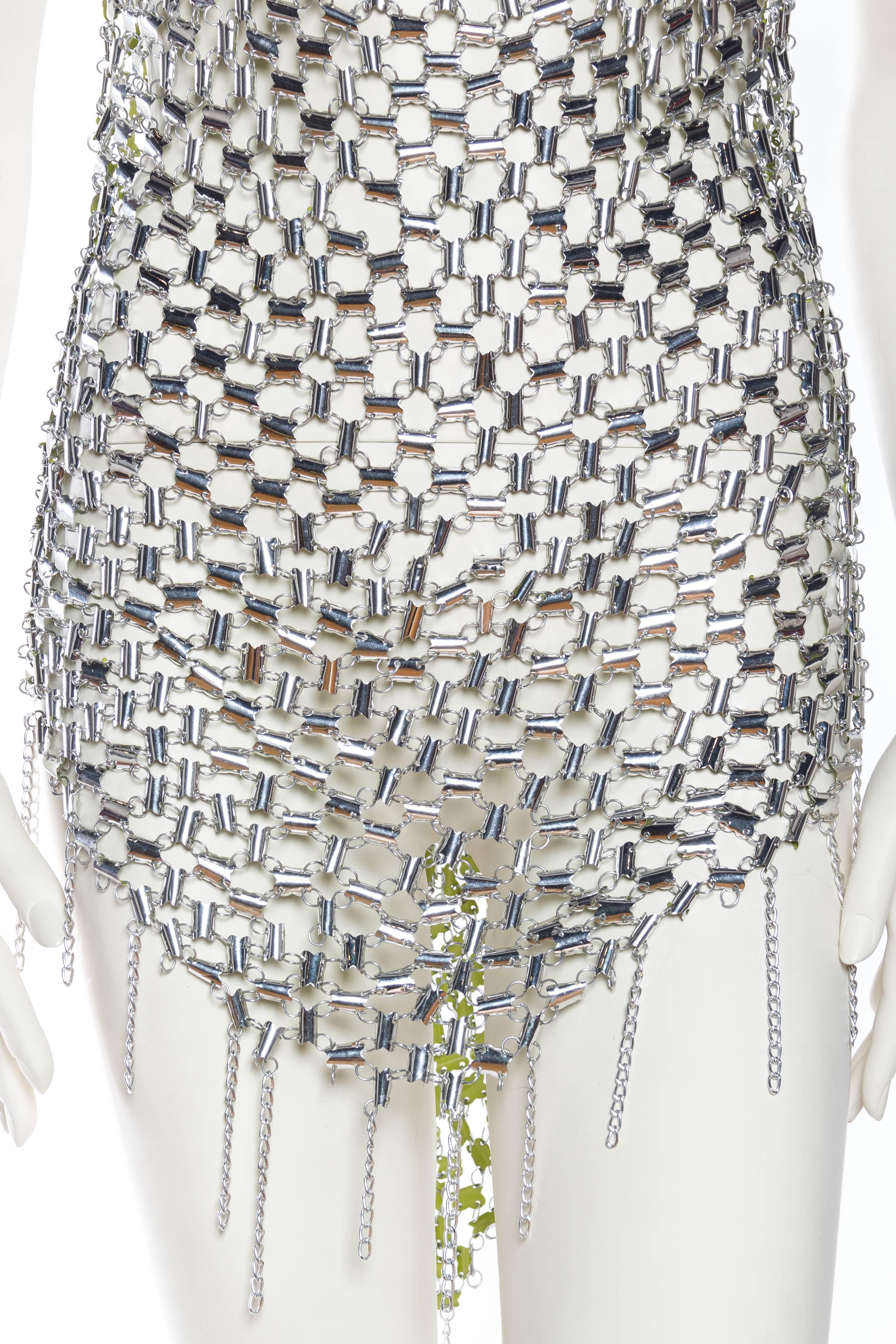 Women's Paco Rabbane Attributed Chainlink Dress with Crystals