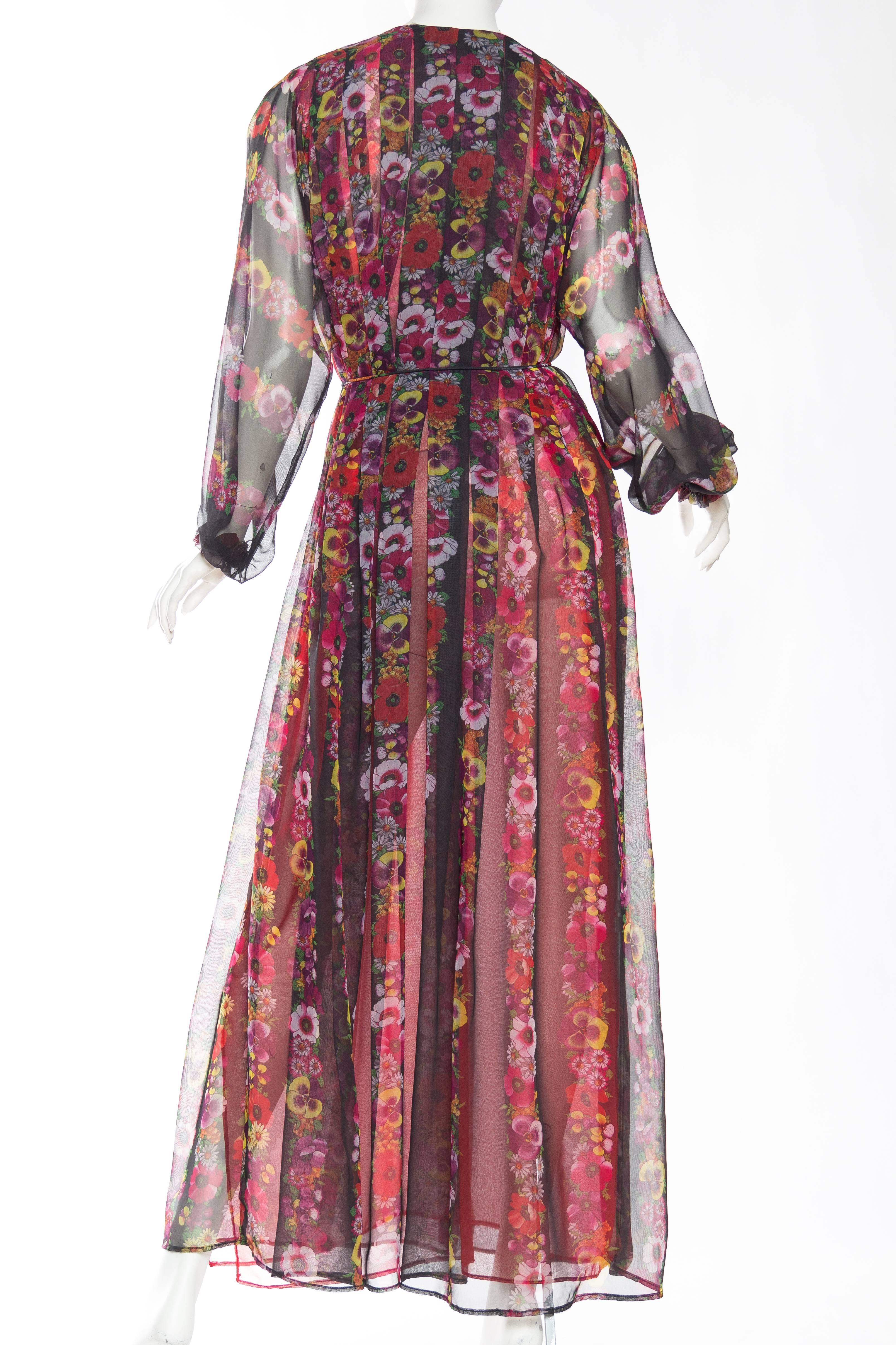 1970s Giorgio Sant Angelo Sheer Chiffon boho Dress 1