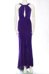 Backless 1930s Bias Cut Purple Velvet Gown