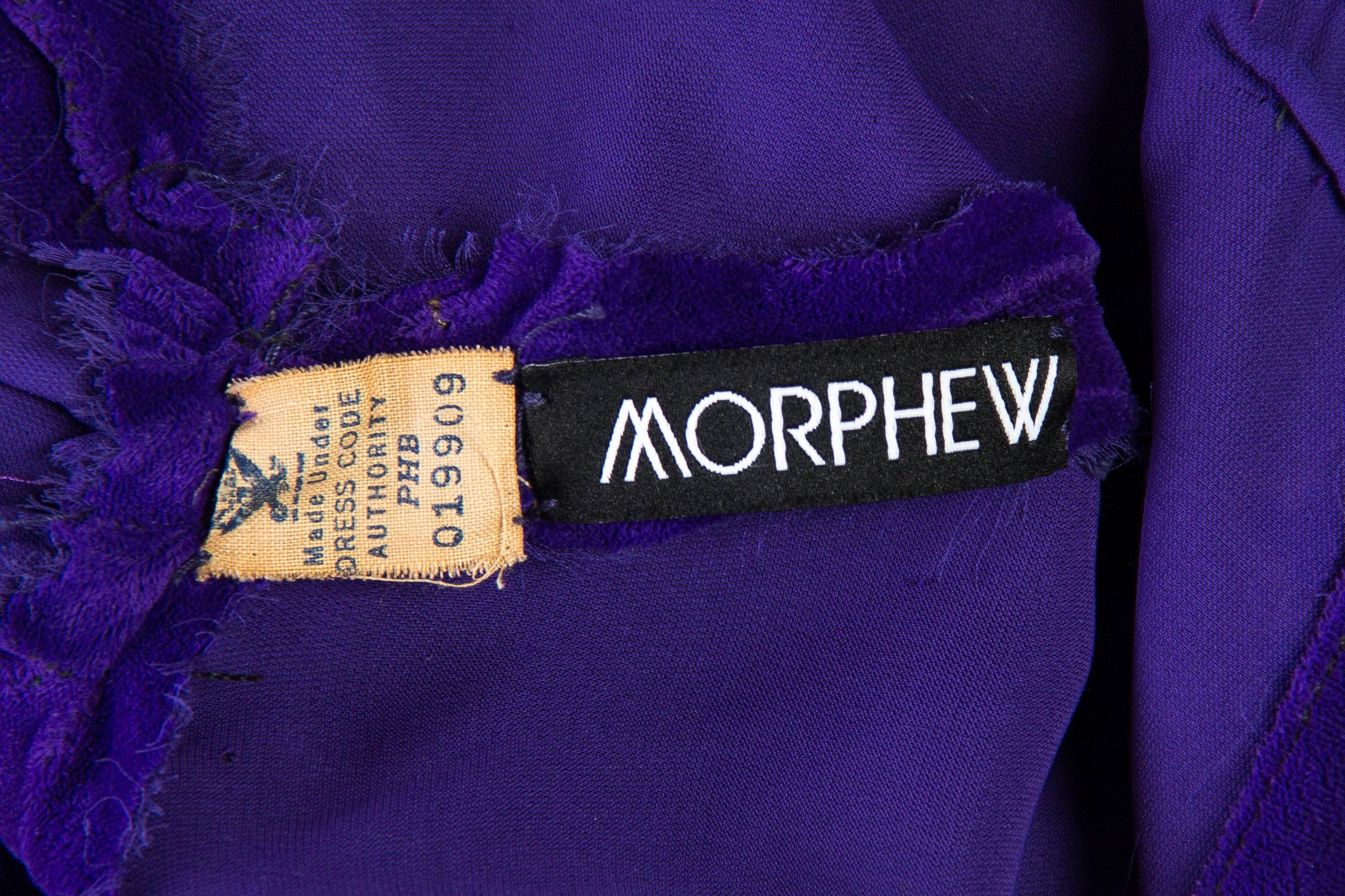 Backless 1930s Bias Cut Purple Velvet Gown 6
