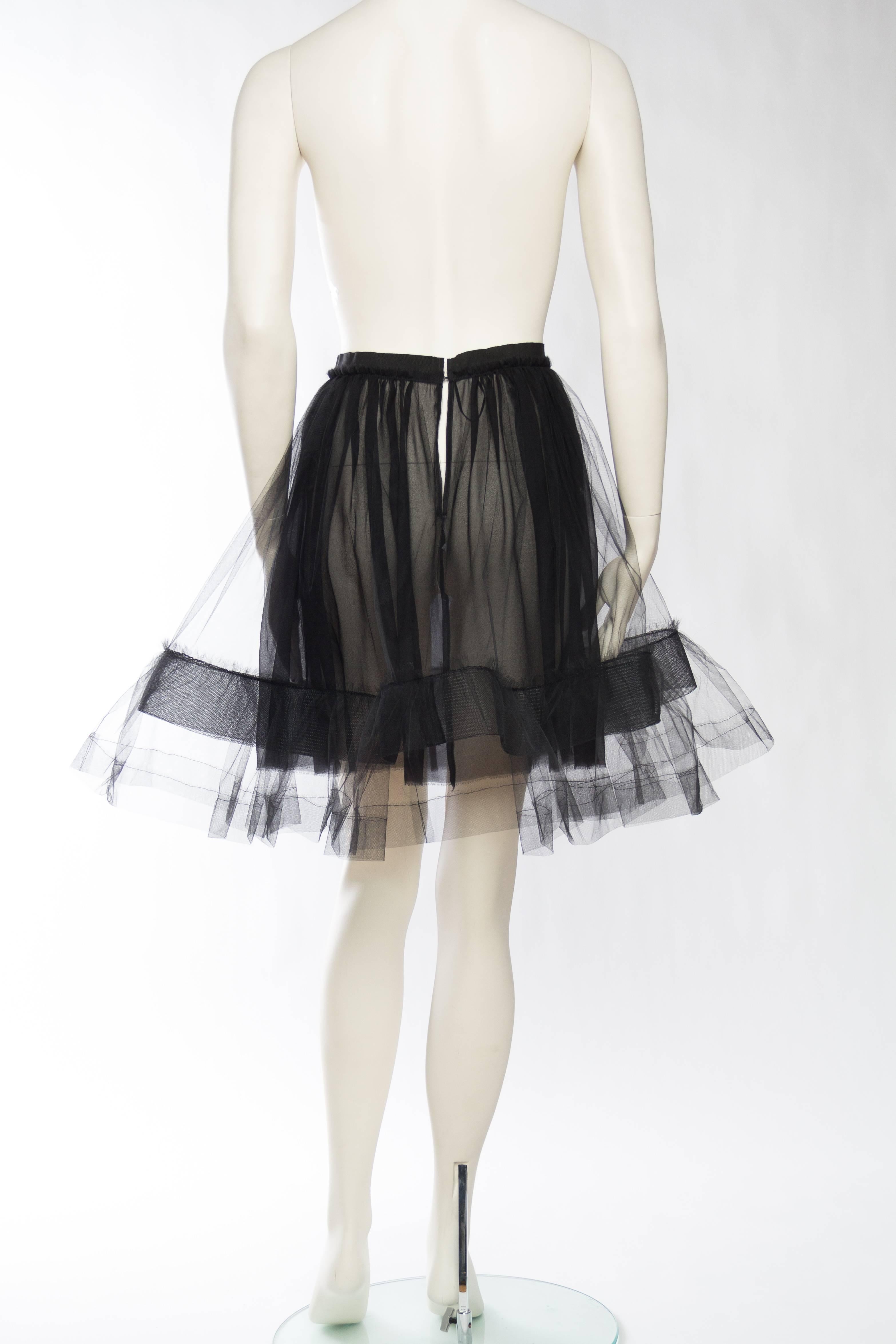 Women's Lanvin Sheer Tulle and Chiffon Skirt