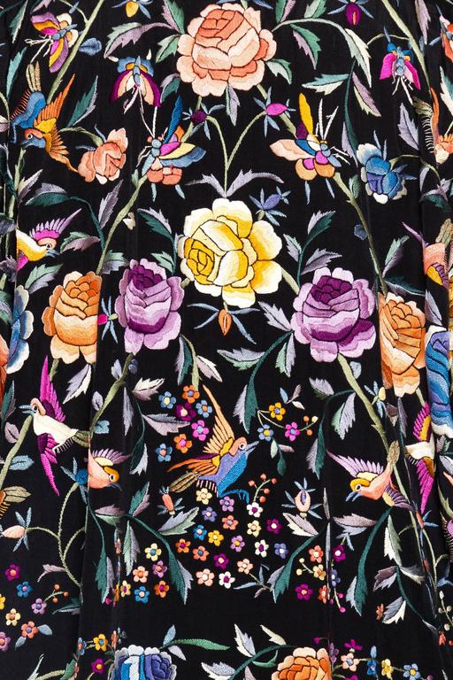 CONE PATTERNED EMBROIDERED COTTON WOOL SHAWL KIMONO NANCY main image 1