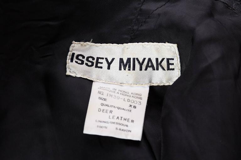 Issey Miyake Fringed Leather Jacket at 1stDibs | parachute jacket 90s
