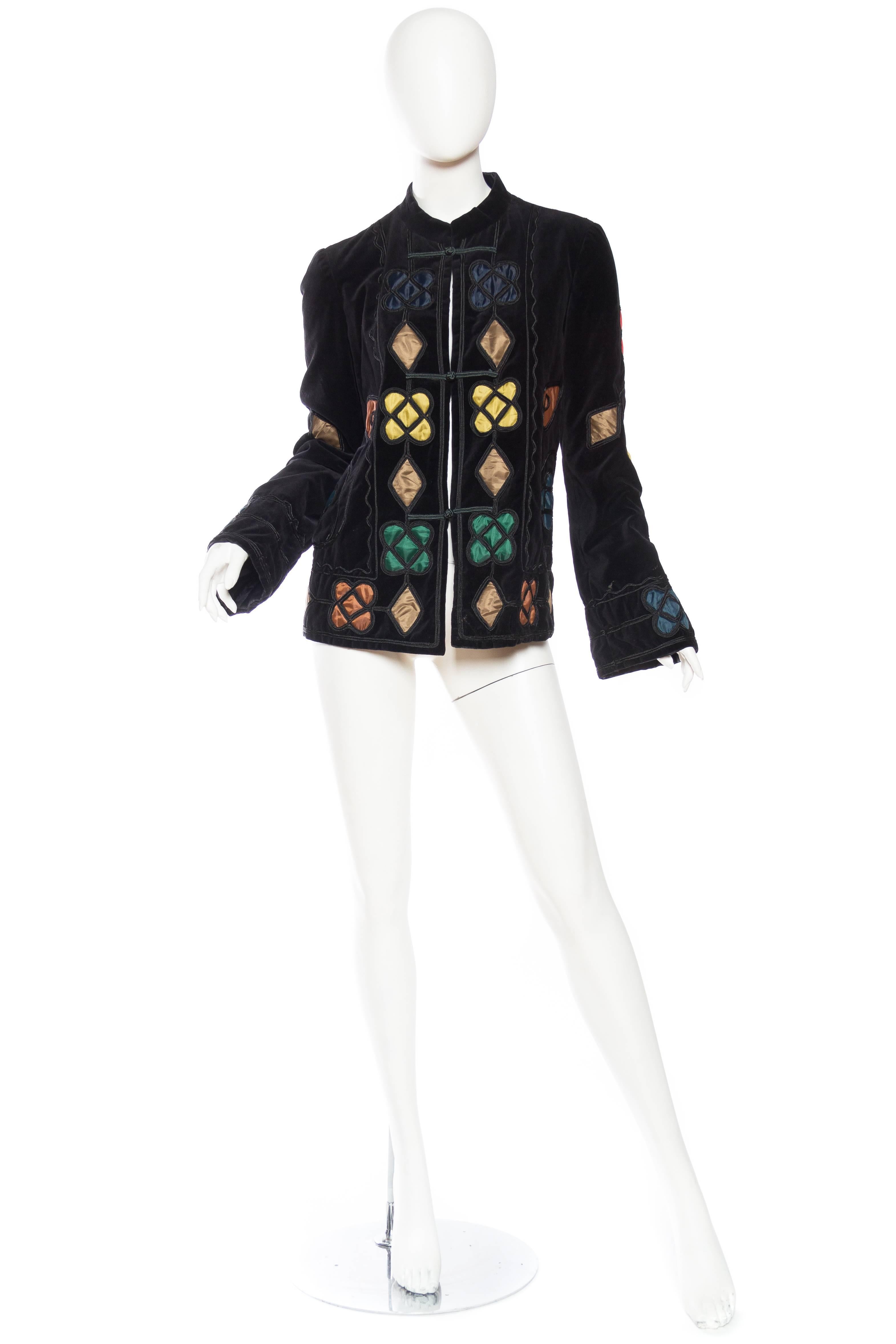 Black Bohemian Style Velvet Jacket by Armani
