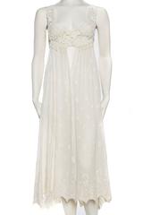 Sexy Slinky Dress made from Victorian Lace and Embroidered Crepe