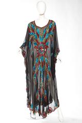 Sheer Kaftan with Beading