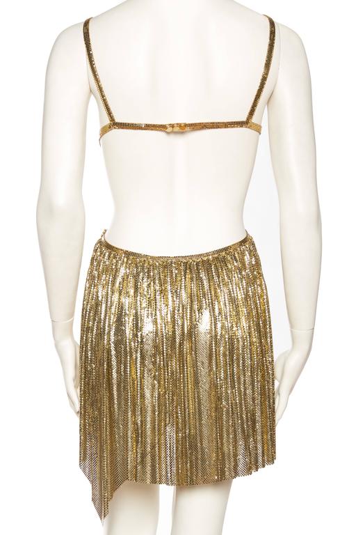 Gold Metal Mesh Dress For Sale at 1stdibs