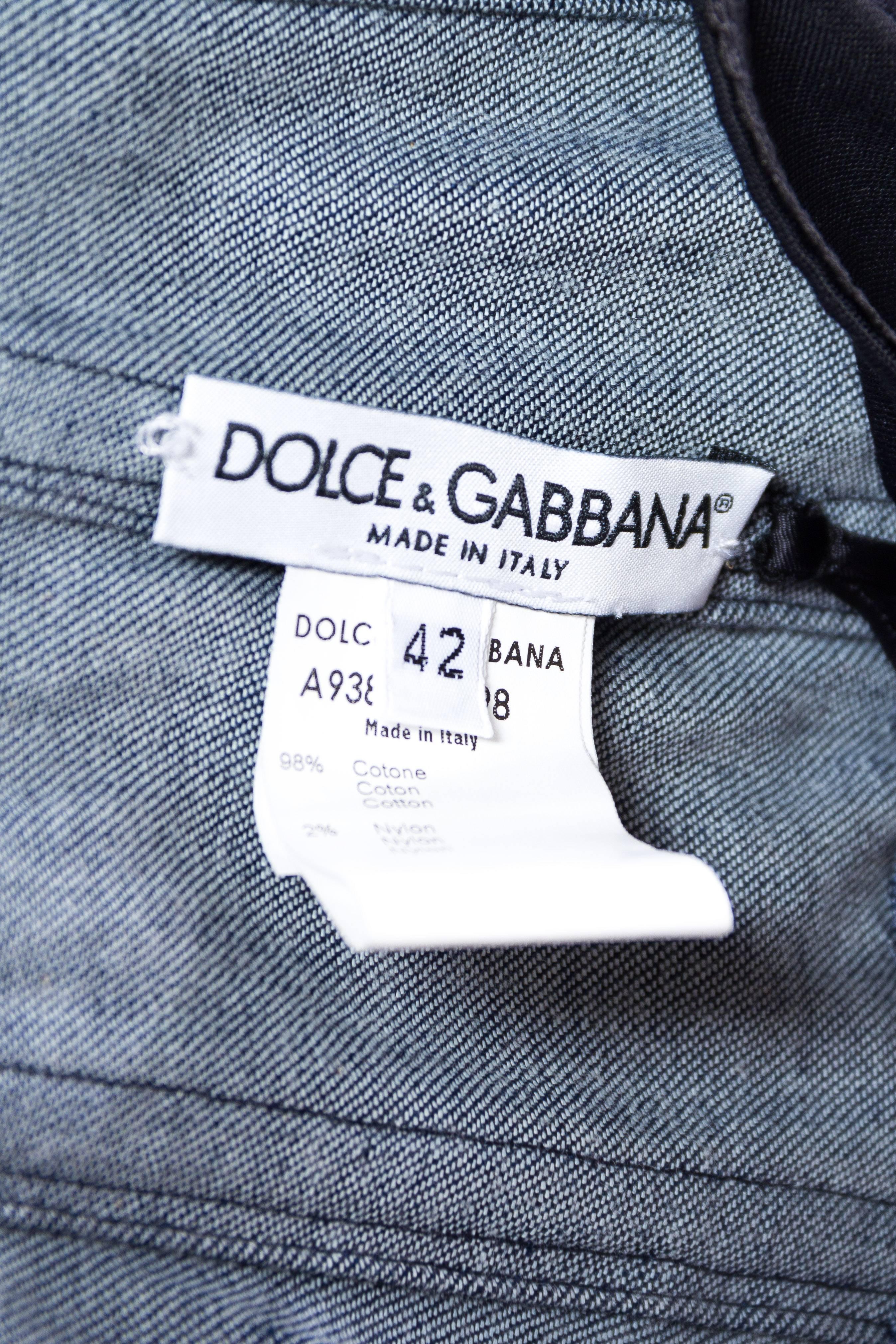 Dolce & Gabbana Studded Denim Corset 5