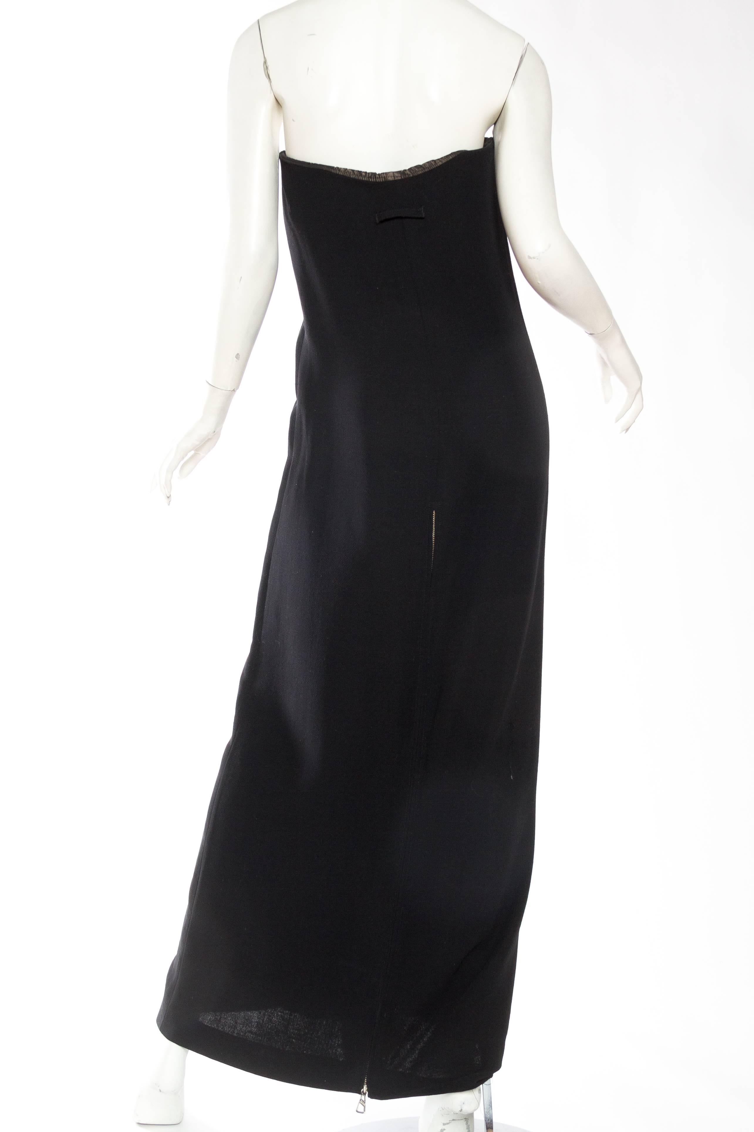 2000S JEAN PAUL GAULTIER Black Jumpsuit , Central Zipper Turns It Into A Dress For Sale 1