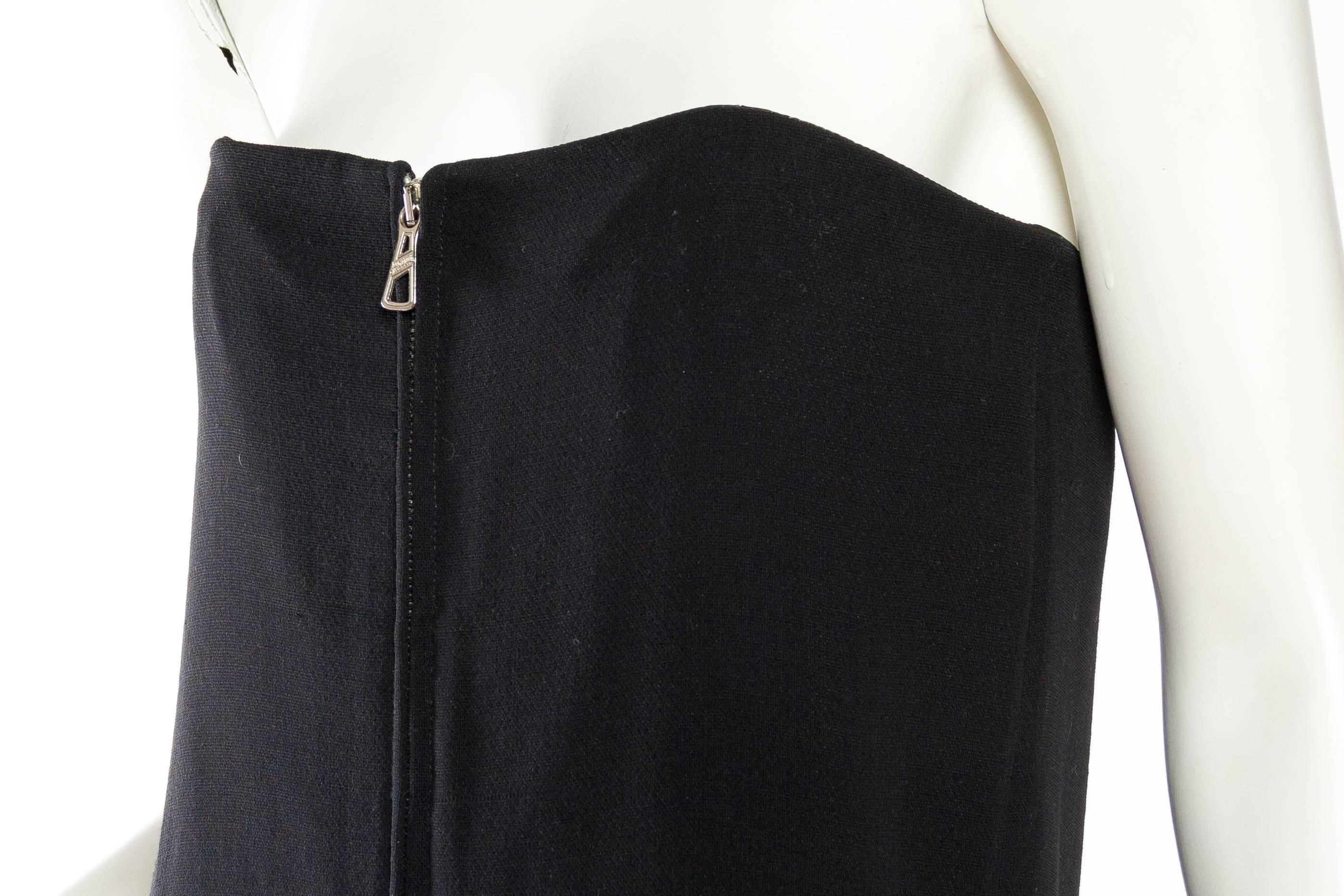 2000S JEAN PAUL GAULTIER Black Jumpsuit , Central Zipper Turns It Into A Dress For Sale 2