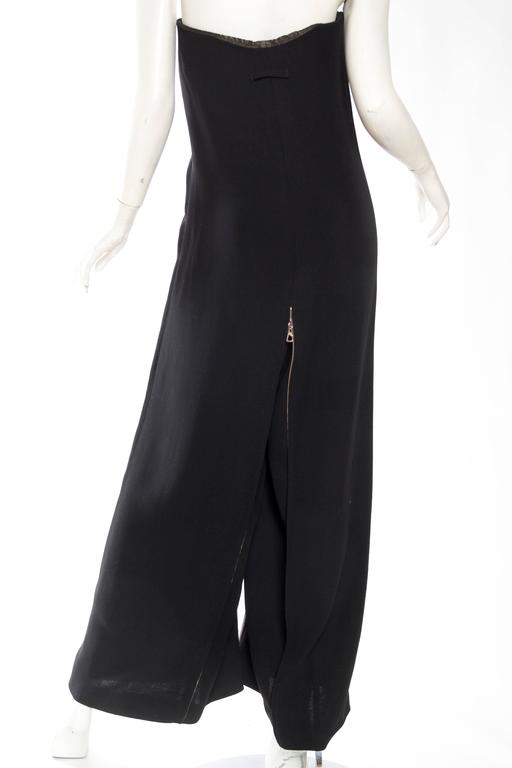 2000S JEAN PAUL GAULTIER Black Jumpsuit , Central Zipper Turns It Into