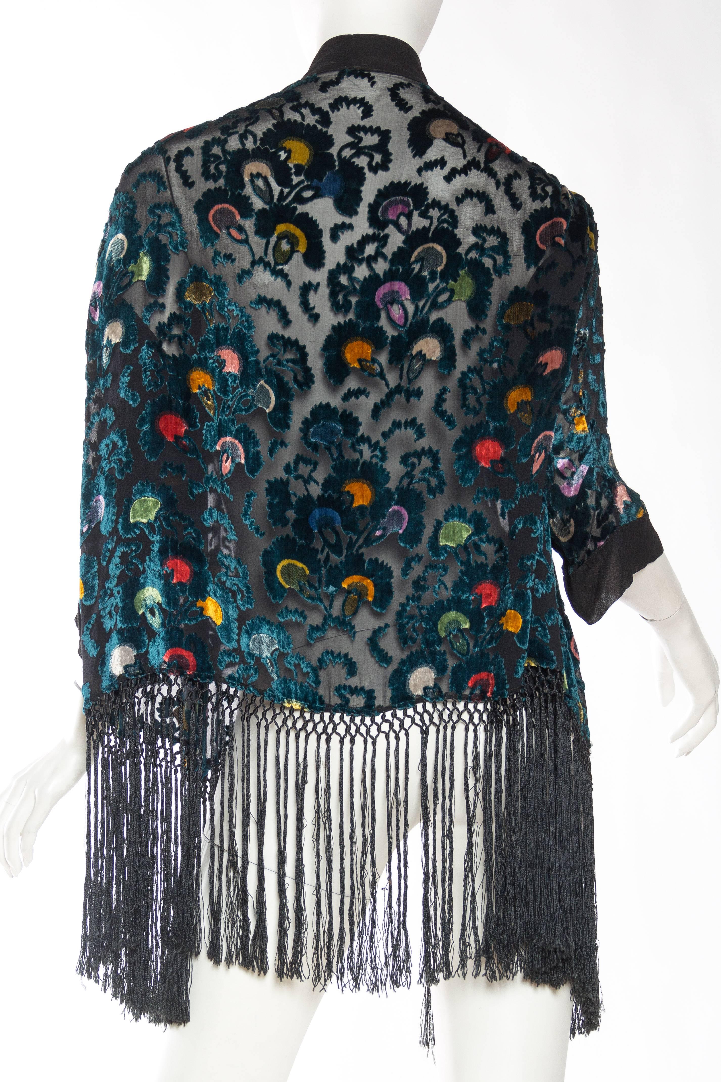 sheer black kimono jacket