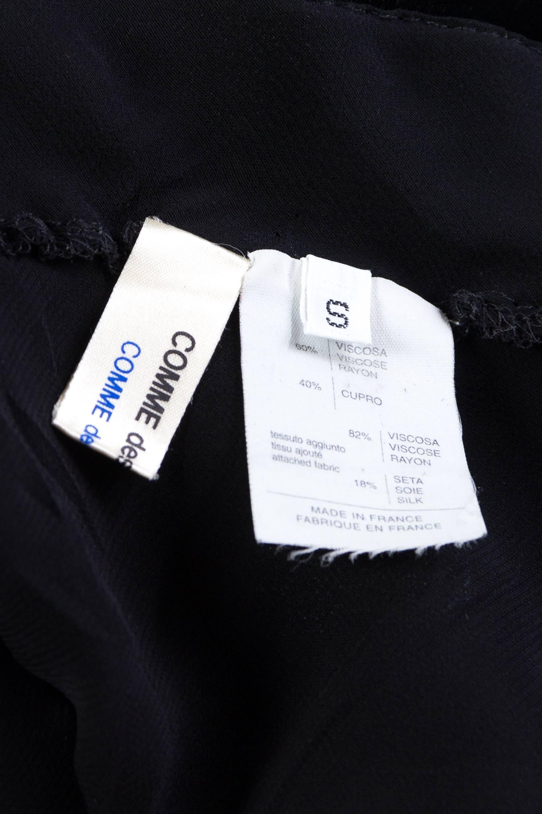 1990S COMME DES GARCONS Black Rayon & Silk Sheer Chiffon Bias Maxi Skirt With V 5