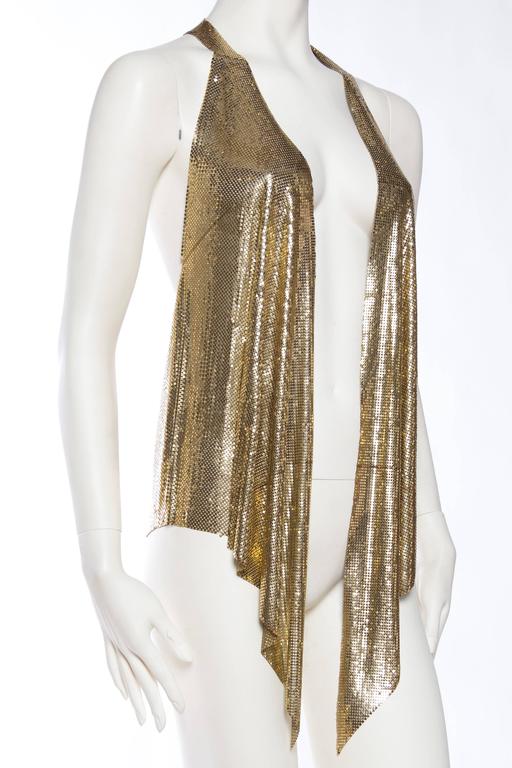 Slinky Gold Metal Mesh Vest at 1stDibs gold vest