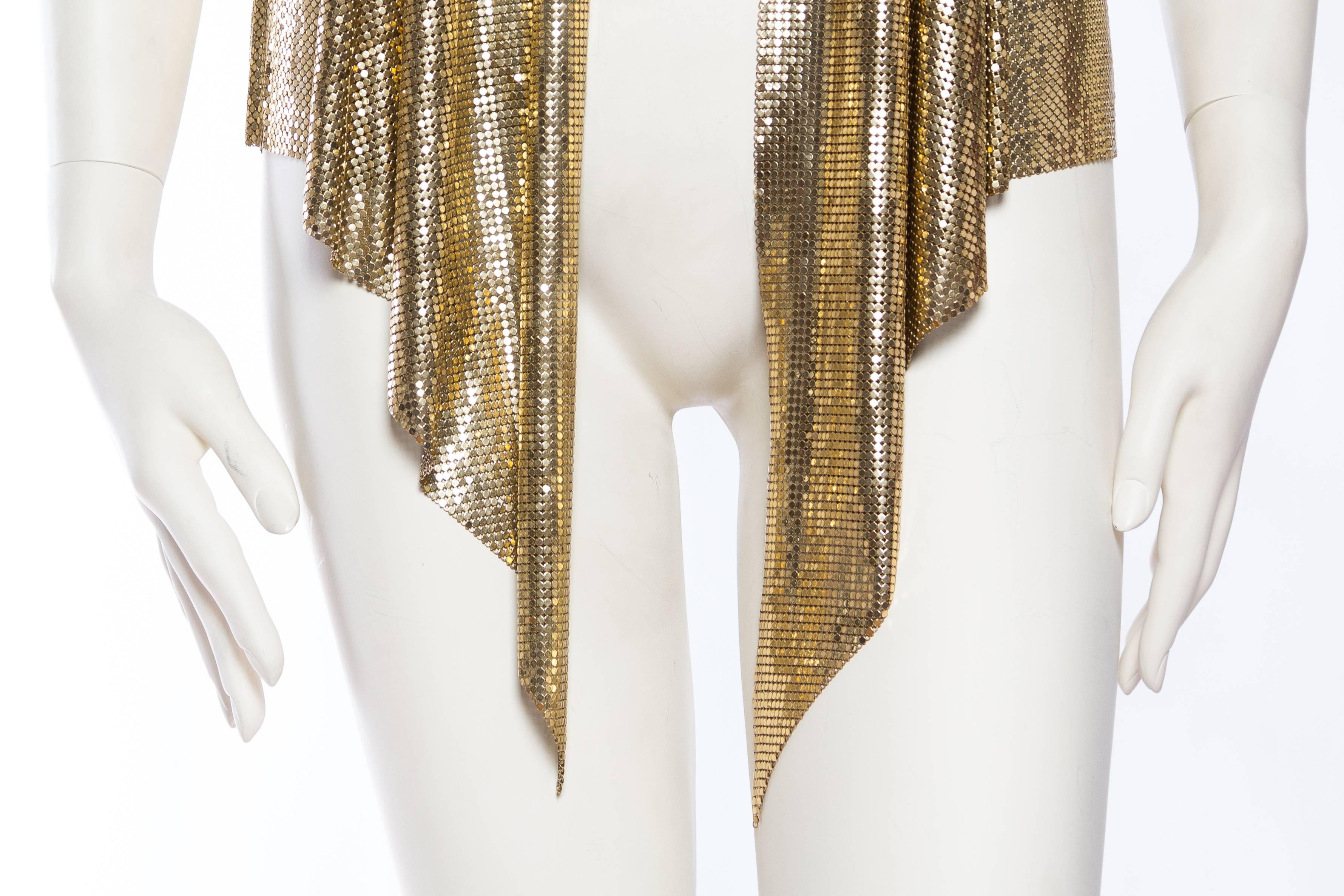 Slinky Gold Metal Mesh Vest at 1stDibs gold vest