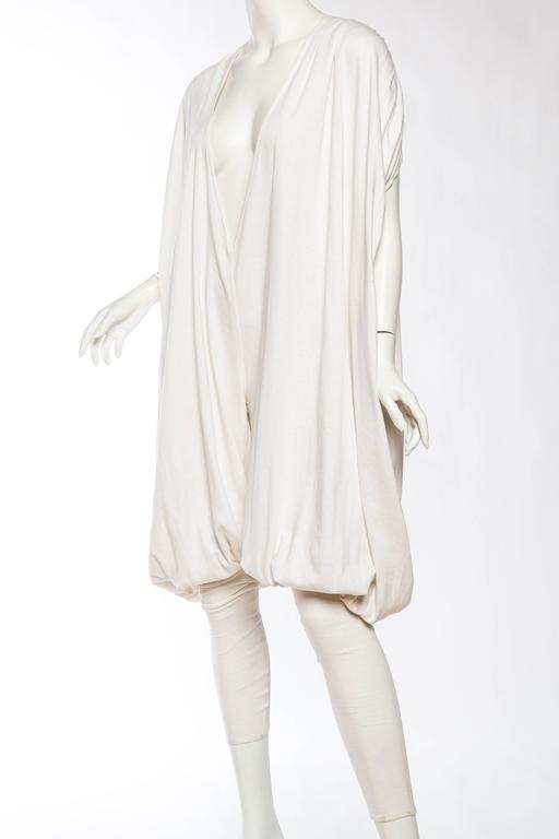 Early Norma Kamali from the 1970s Volumunous White Cotton Jersey ...