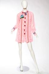 Gucci Style 1960s Baby-Doll Dress with Embroidery and Bows