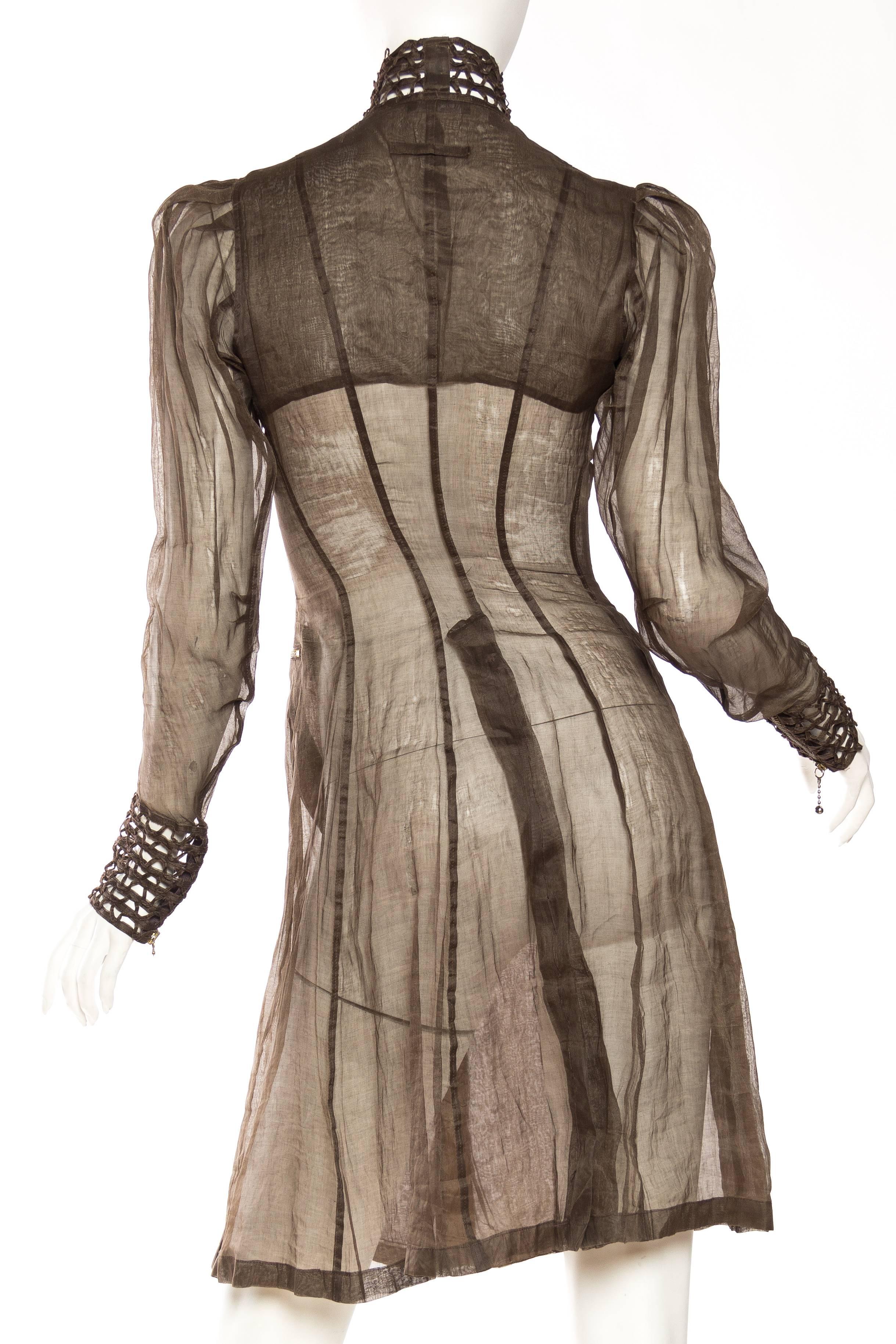 Jean Paul Gaultier Victorian Style Sheer Organdy Dress 1