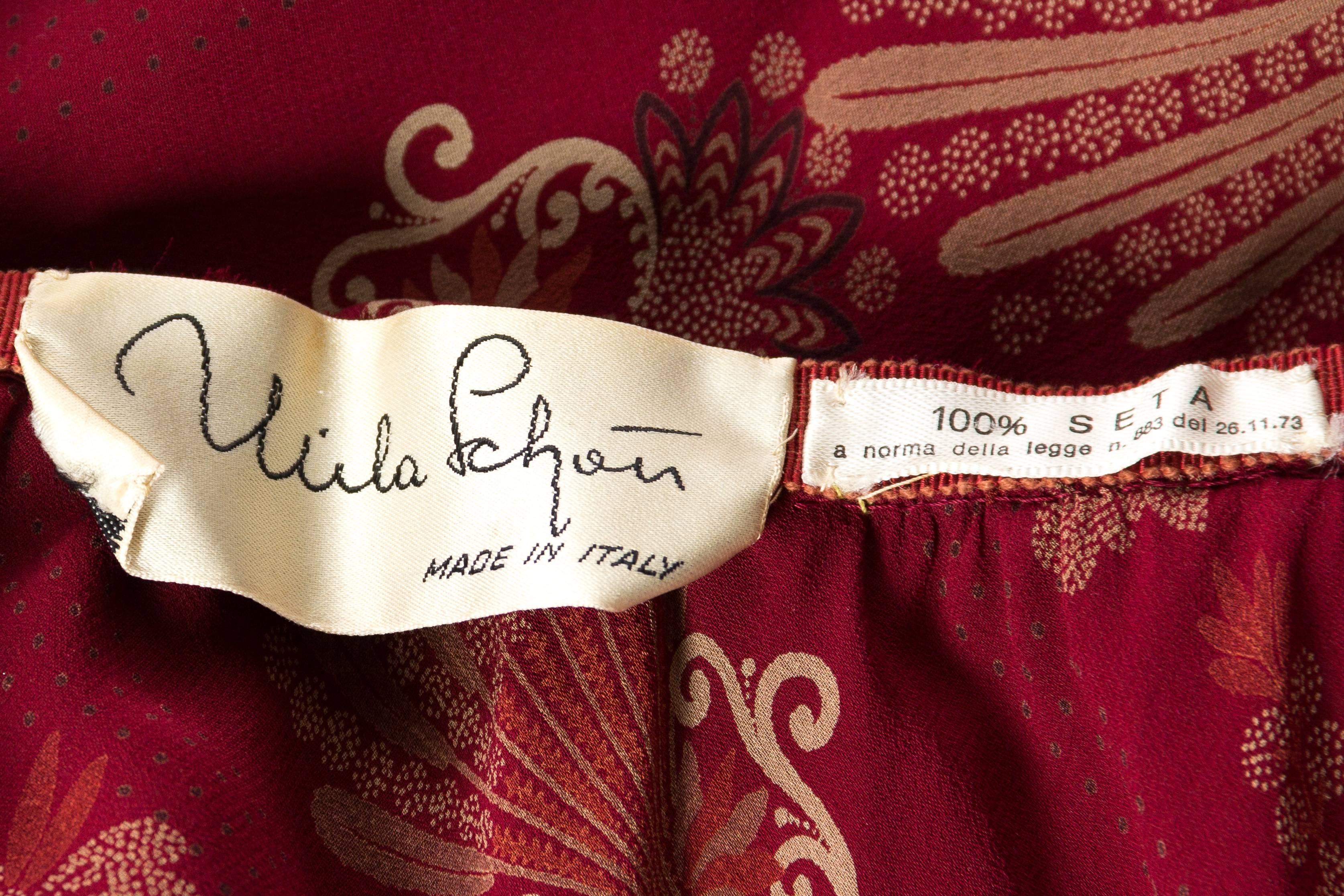 1970s Italian Silk Chiffon Boho Dress 6
