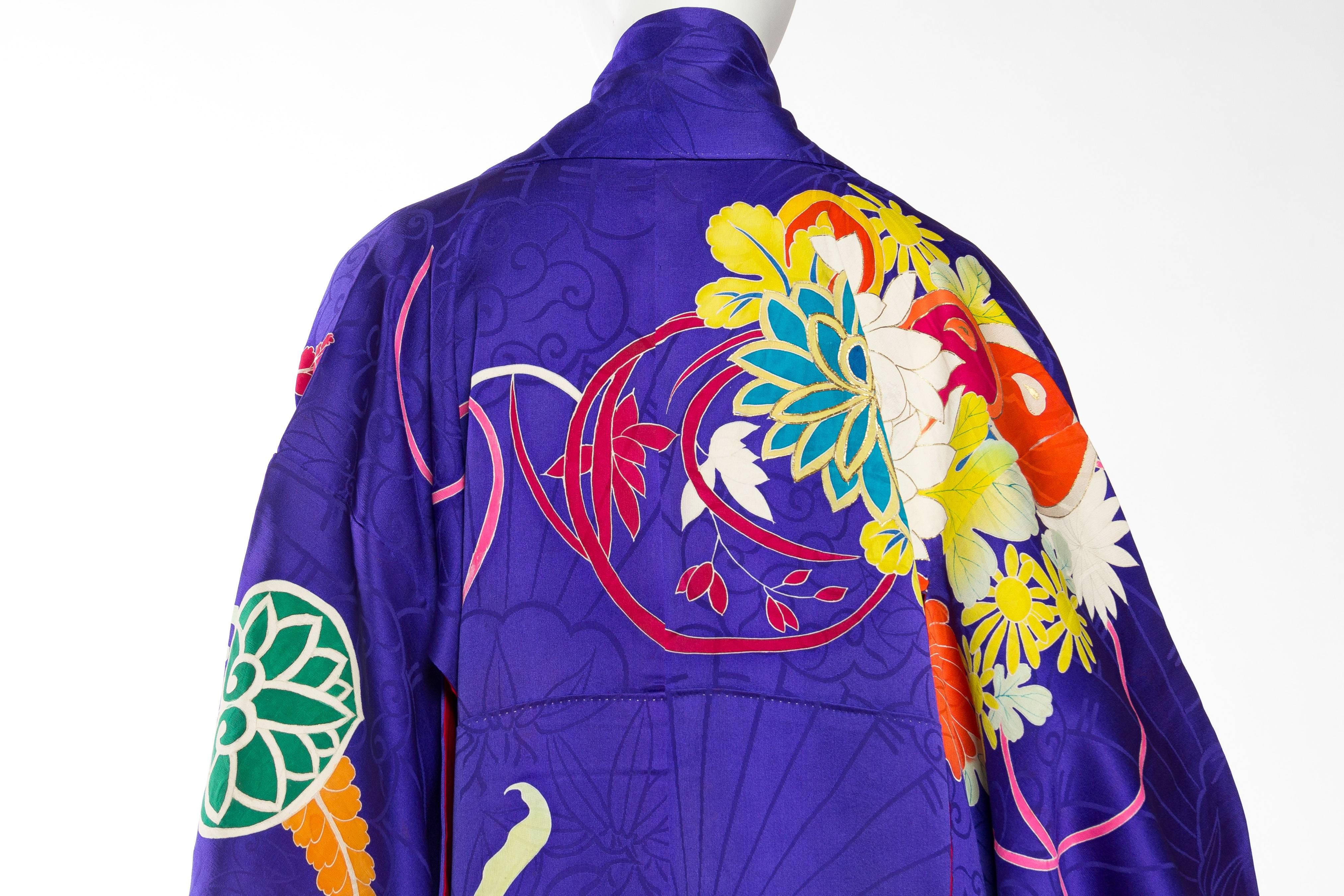 Beautiful Hand-painted and Embroidered Japanese Kimono 4