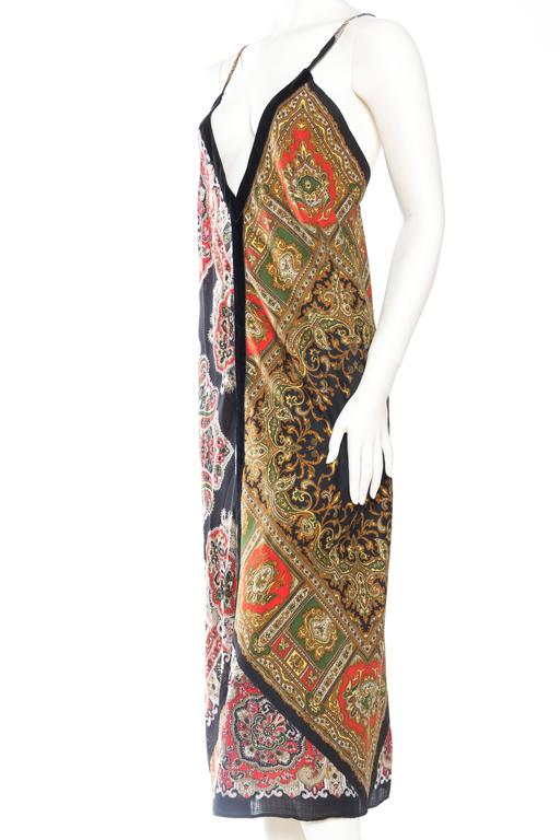 Vintage Bias Paisley Boho Scarf Dress For Sale at 1stDibs vintage