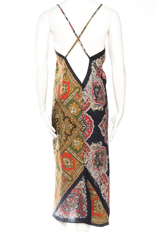 Vintage Bias Paisley Boho Scarf Dress For Sale at 1stDibs vintage