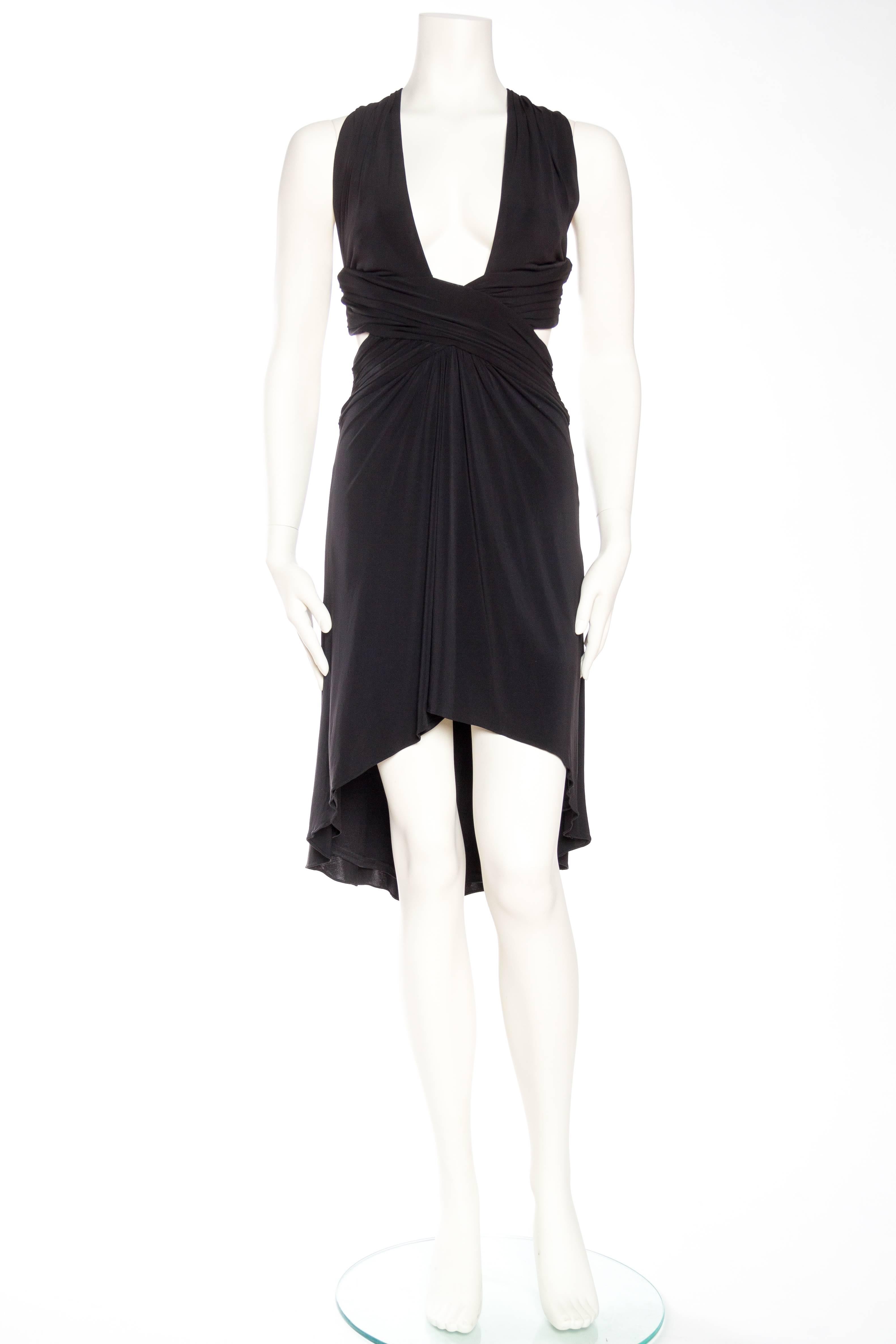 Gianni Versace Slinky Jersey Backless LBD  In Excellent Condition In New York, NY