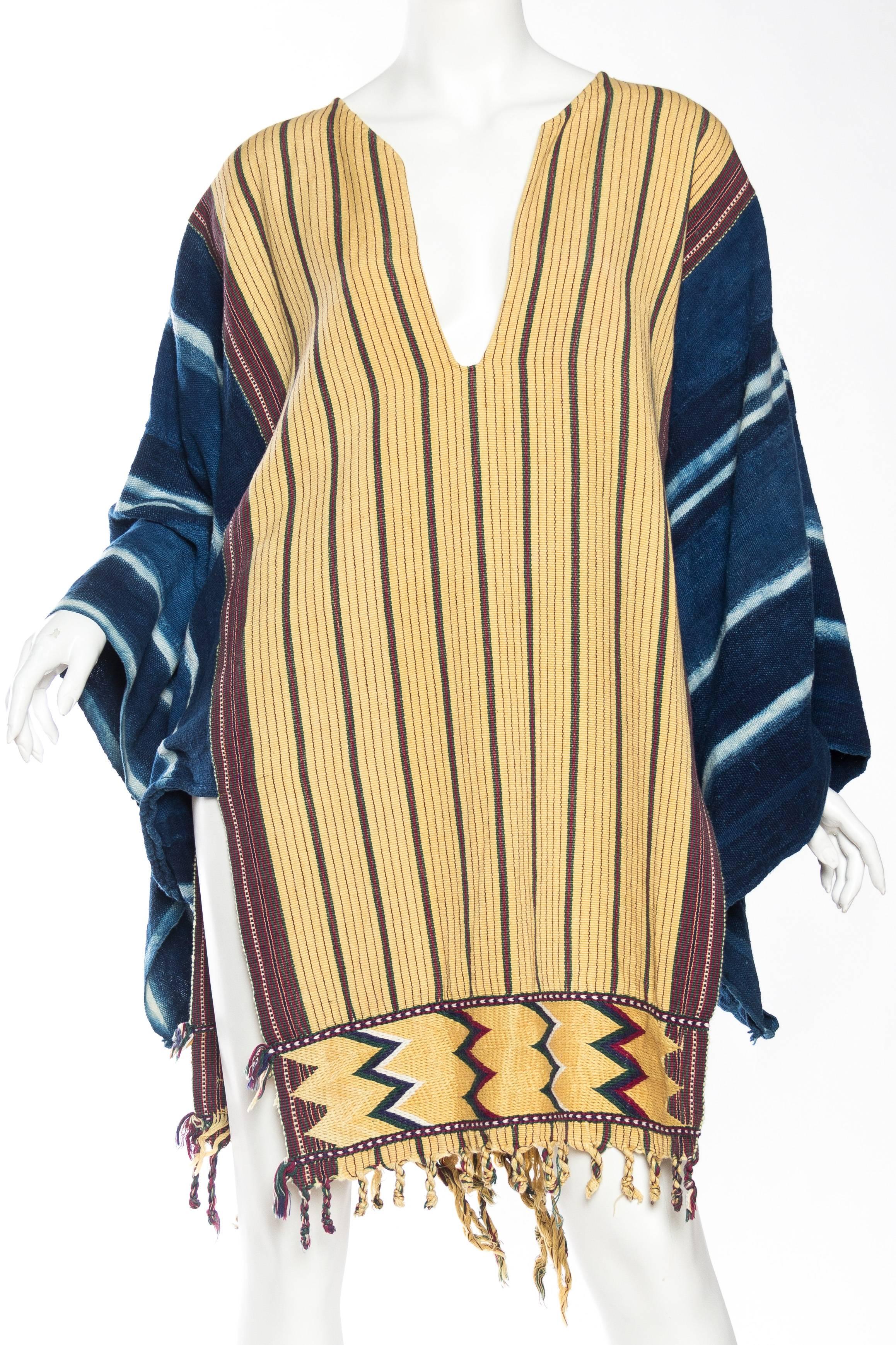Beige Handwoven Ethnic Tunic Dress For Sale