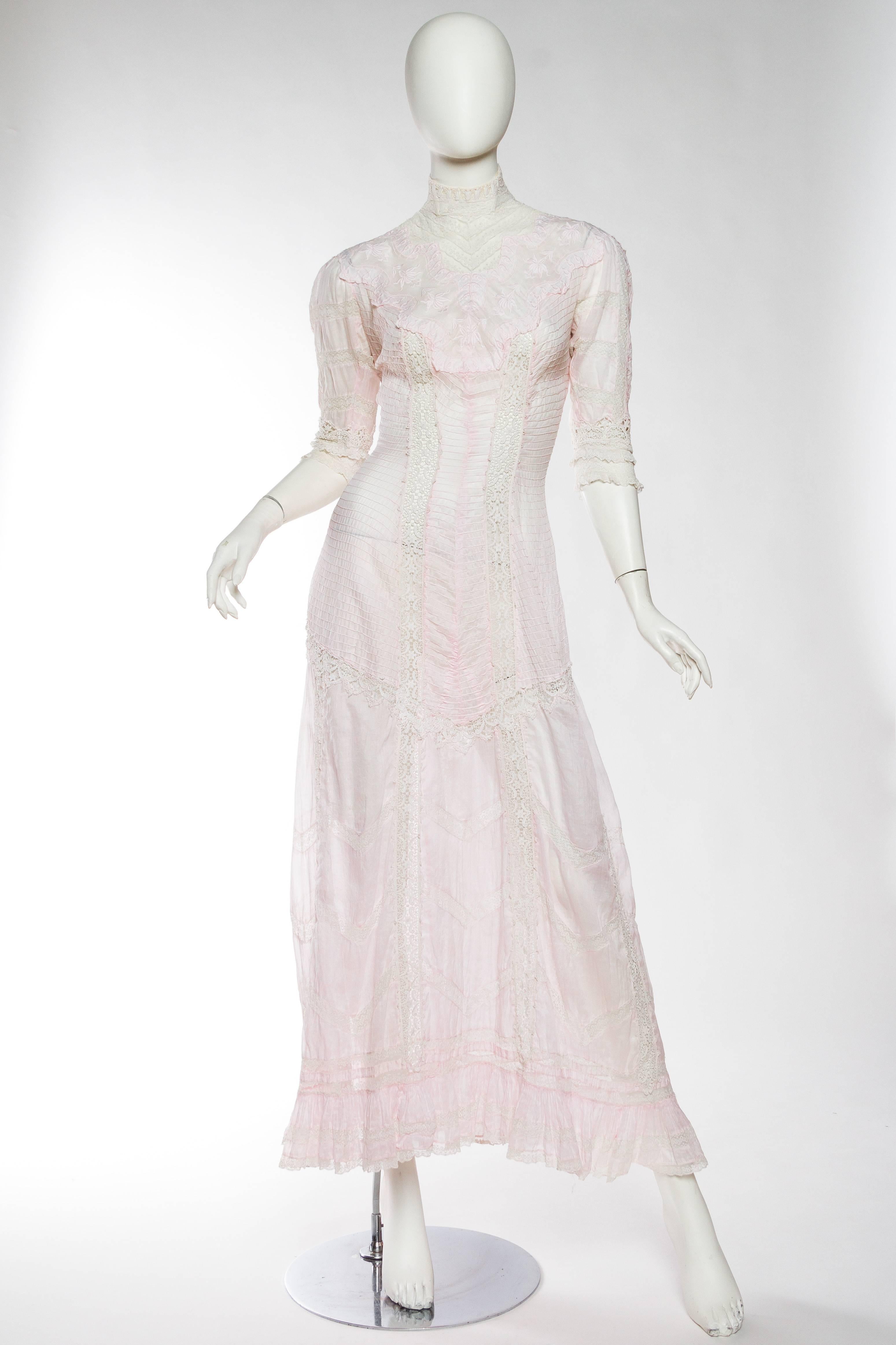 Beautiful and Very Rare Swan Neck Victorian Tea Dress at 1stDibs ...