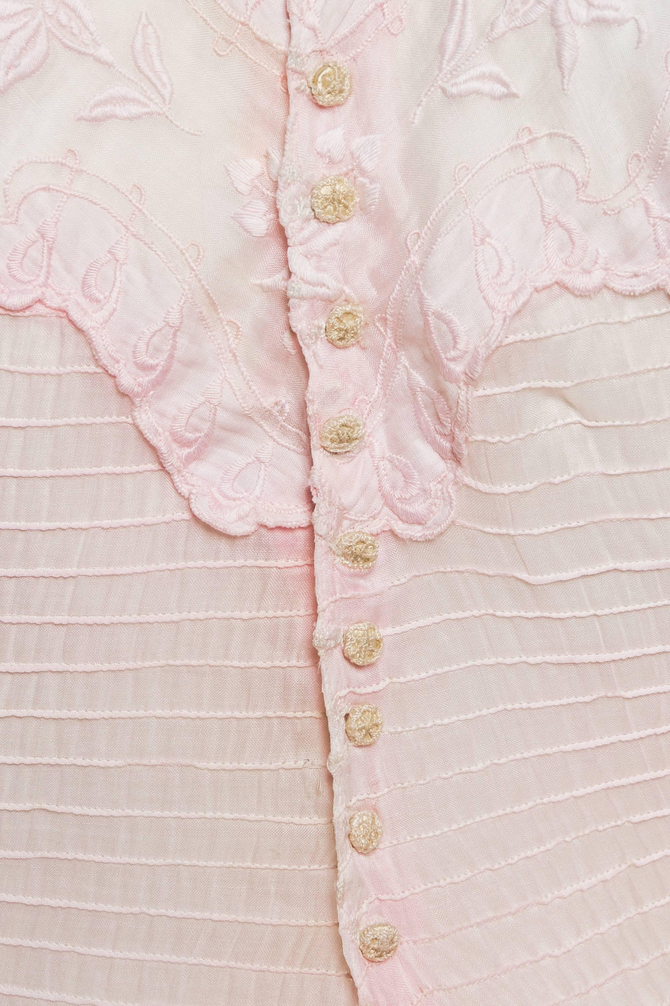 Beautiful and Very Rare Swan Neck Victorian Tea Dress 3