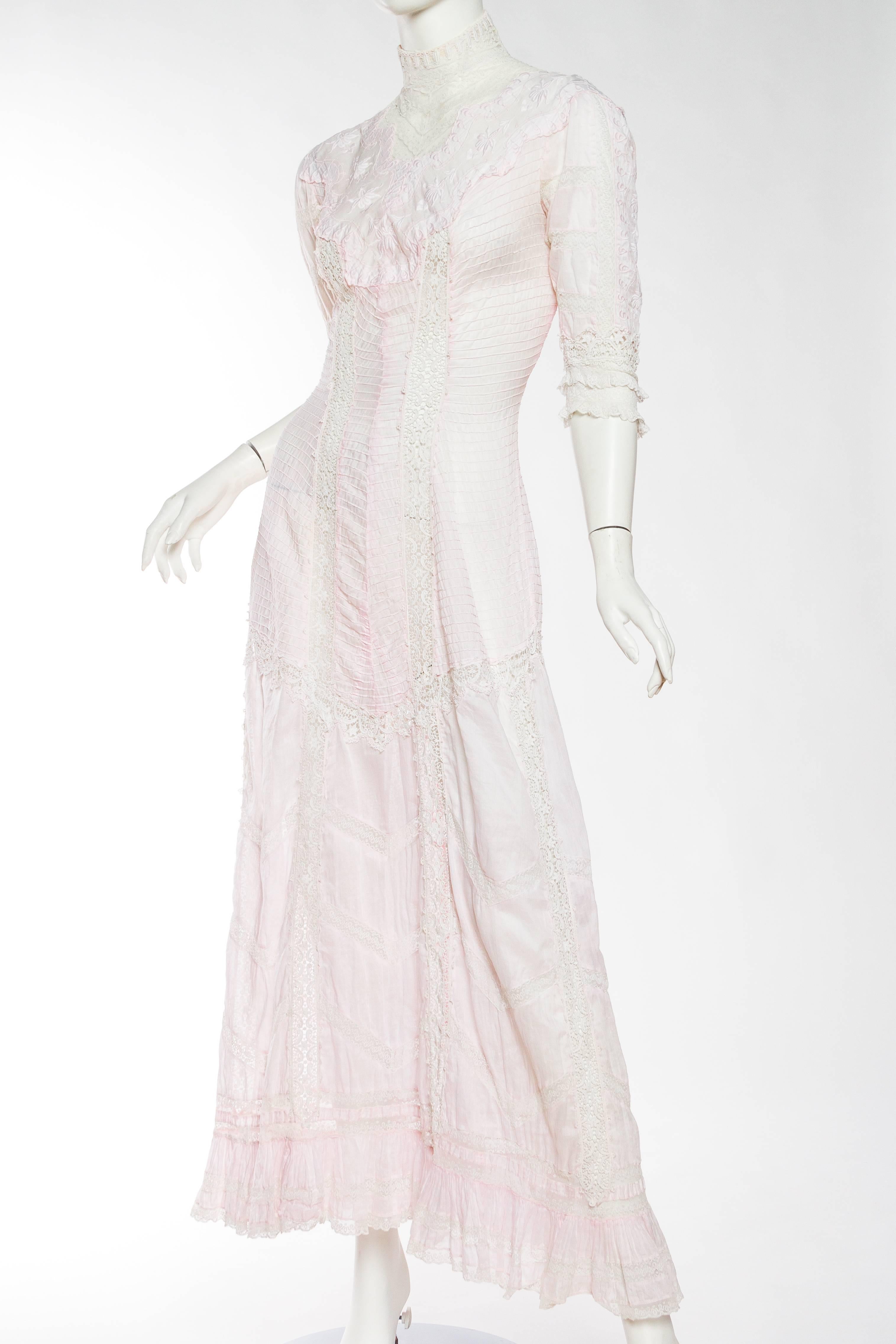 Beautiful and Very Rare Swan Neck Victorian Tea Dress at 1stDibs ...