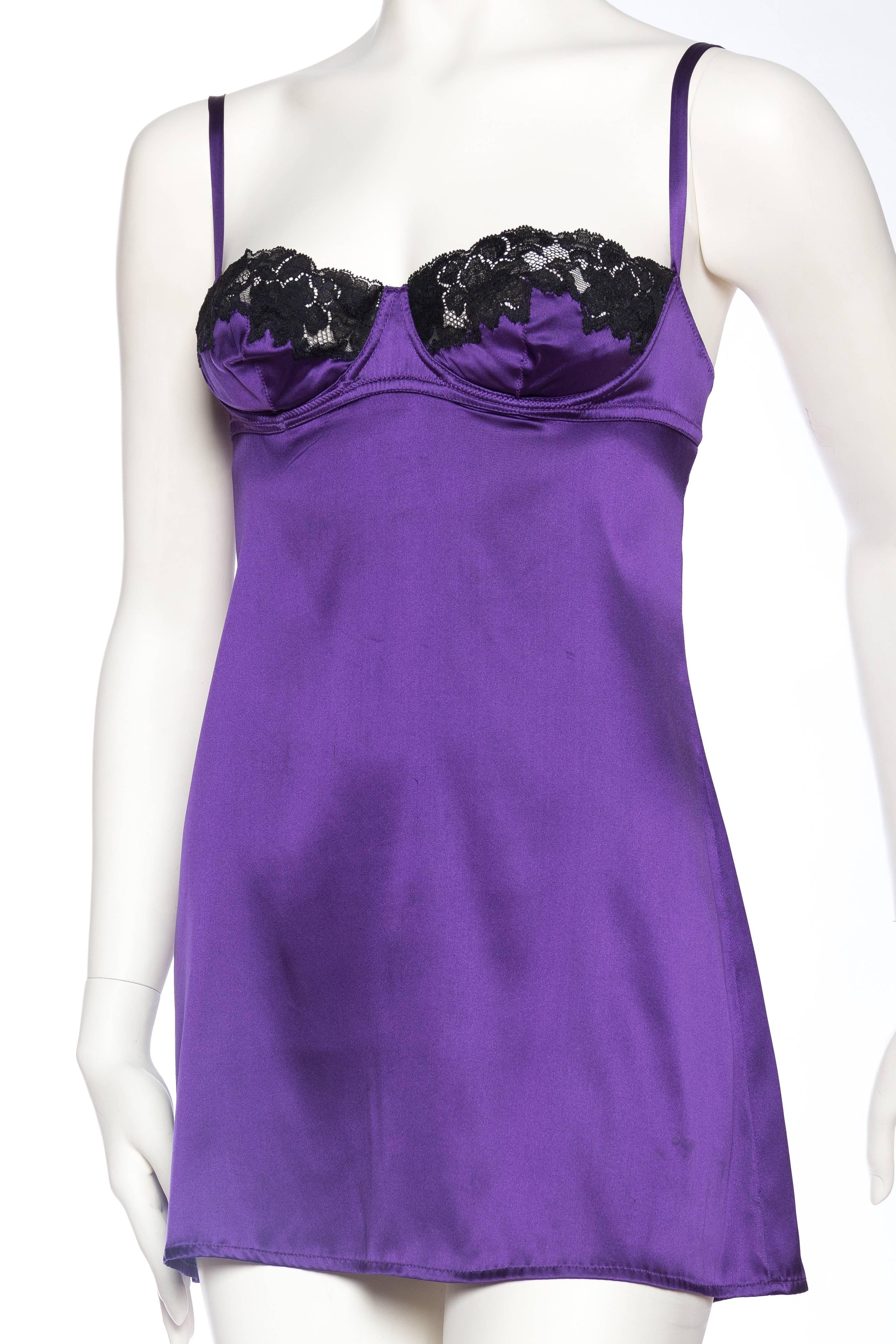 purple lingerie dress