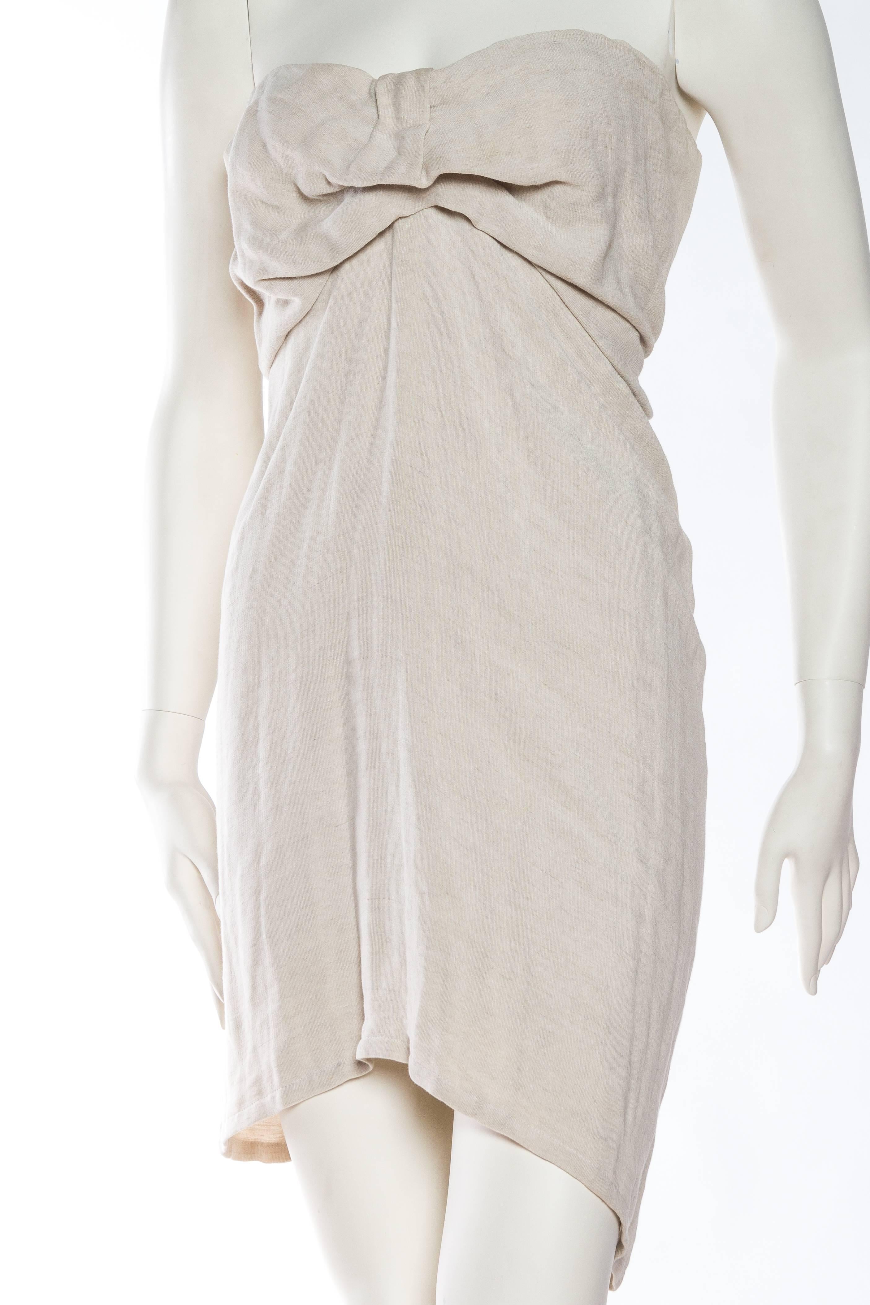 Gray 1990s Donna Karan Minimalist Jersey Dress