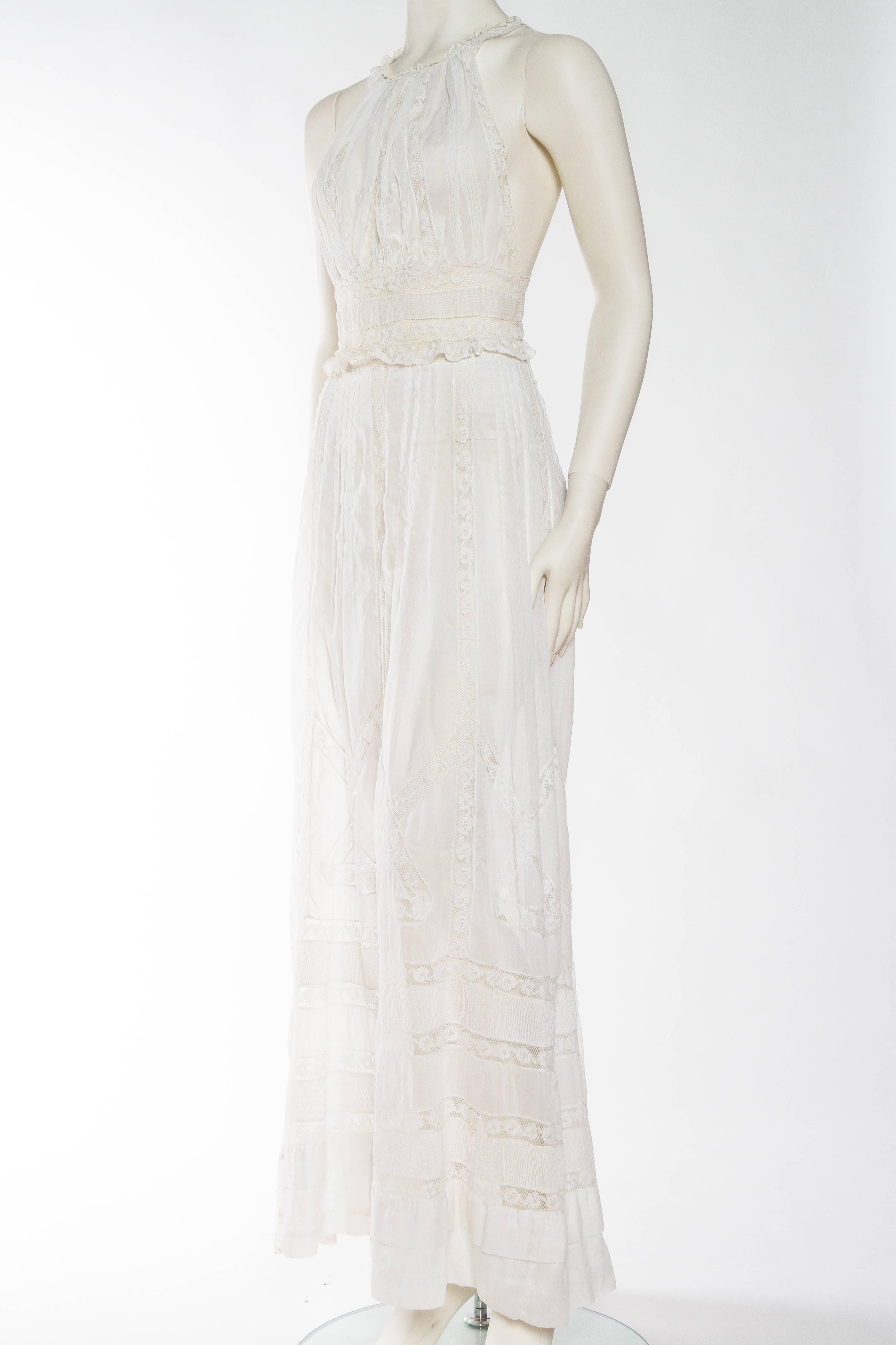 Gray 1905 Cotton and Lace Dress