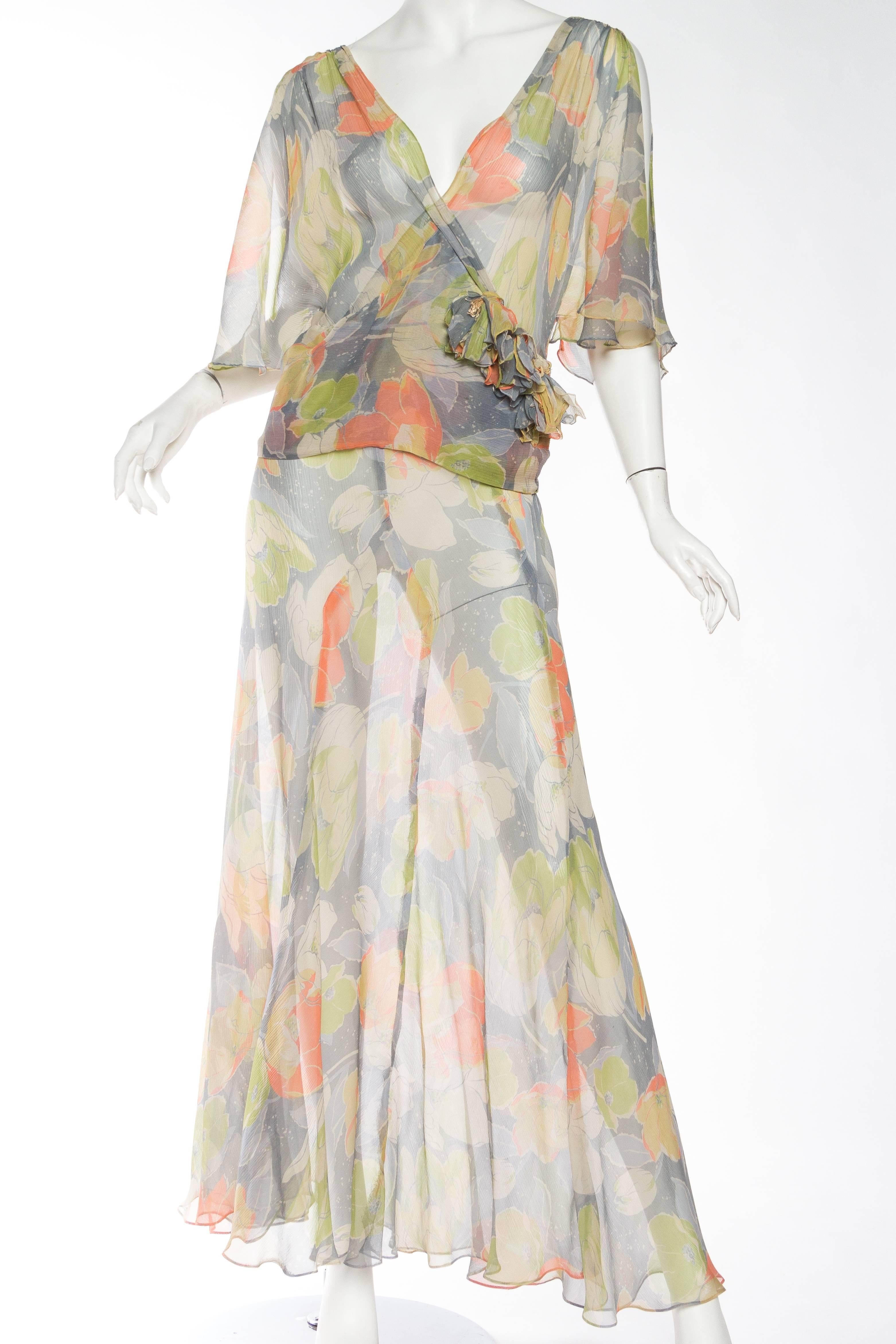 1930s chiffon dress