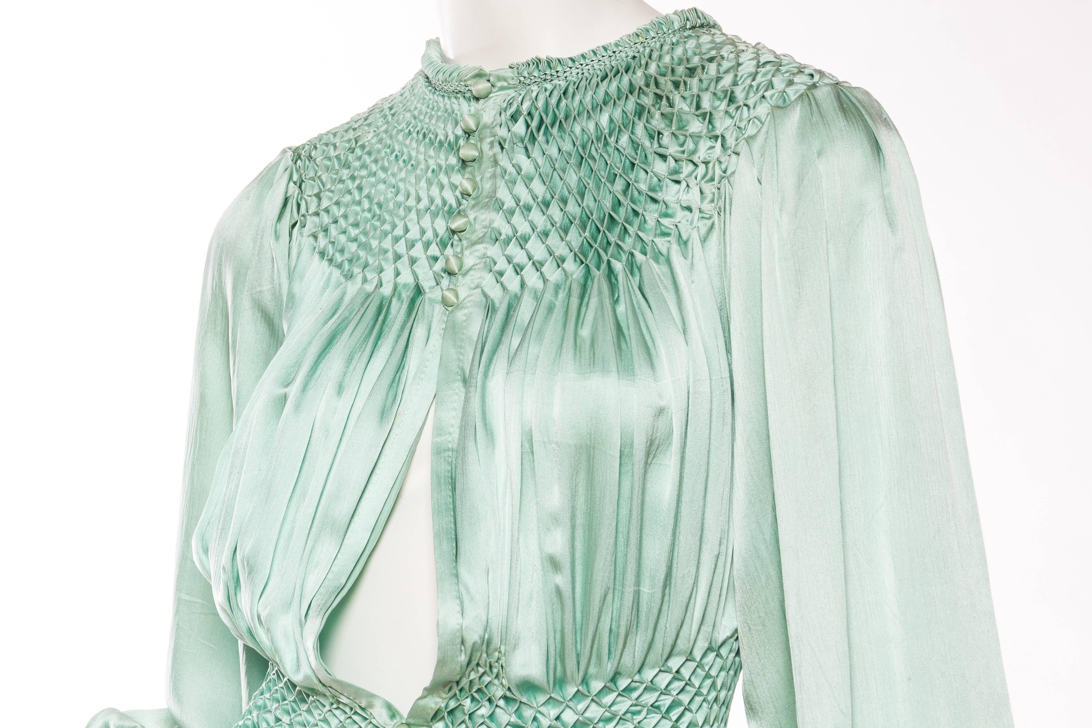 Women's 1930s 1940s Silk Dressing Gown