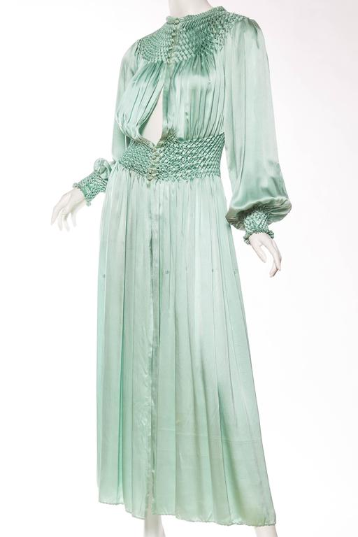 1930s 1940s Silk Dressing Gown at 1stDibs