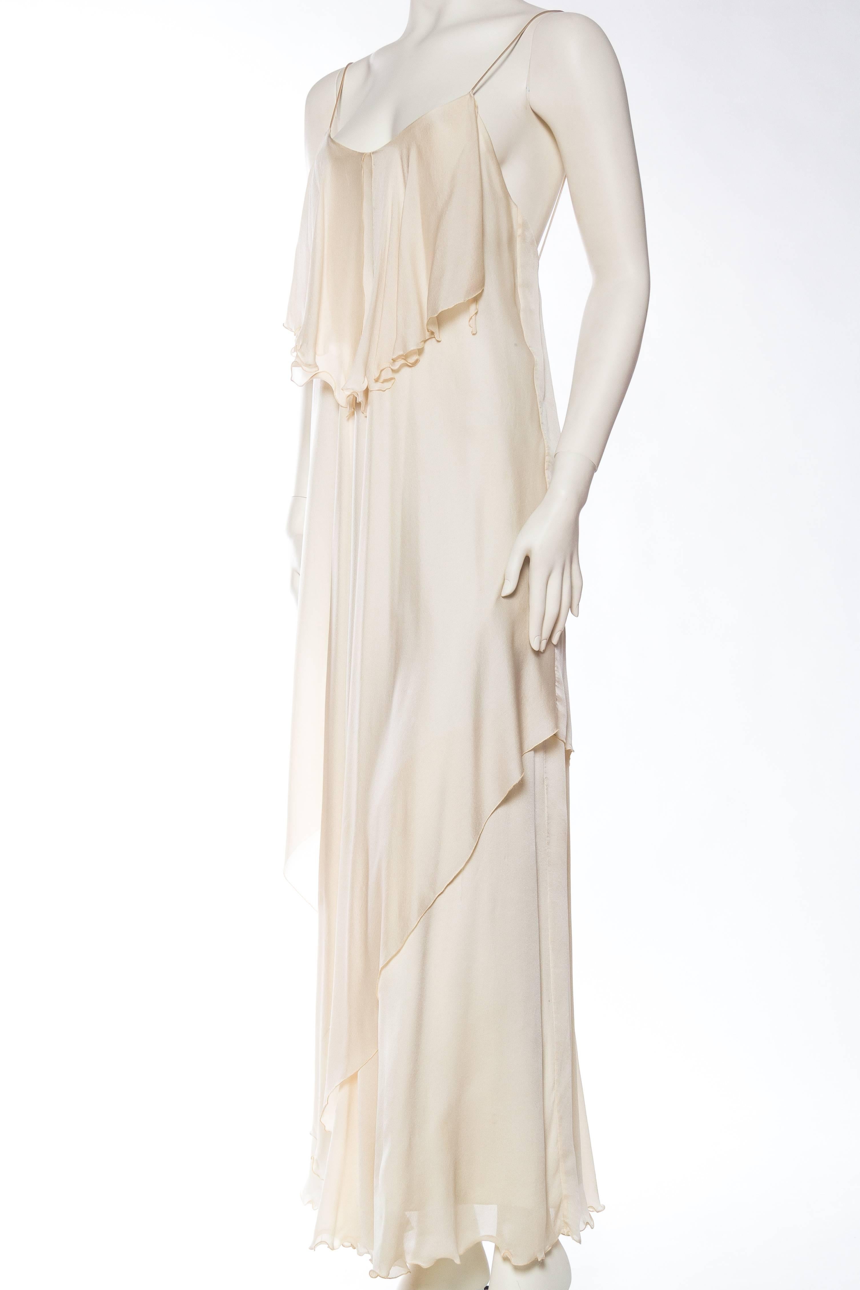 1970s Vicky Tiel Jersey and Chiffon Dress In Excellent Condition In New York, NY