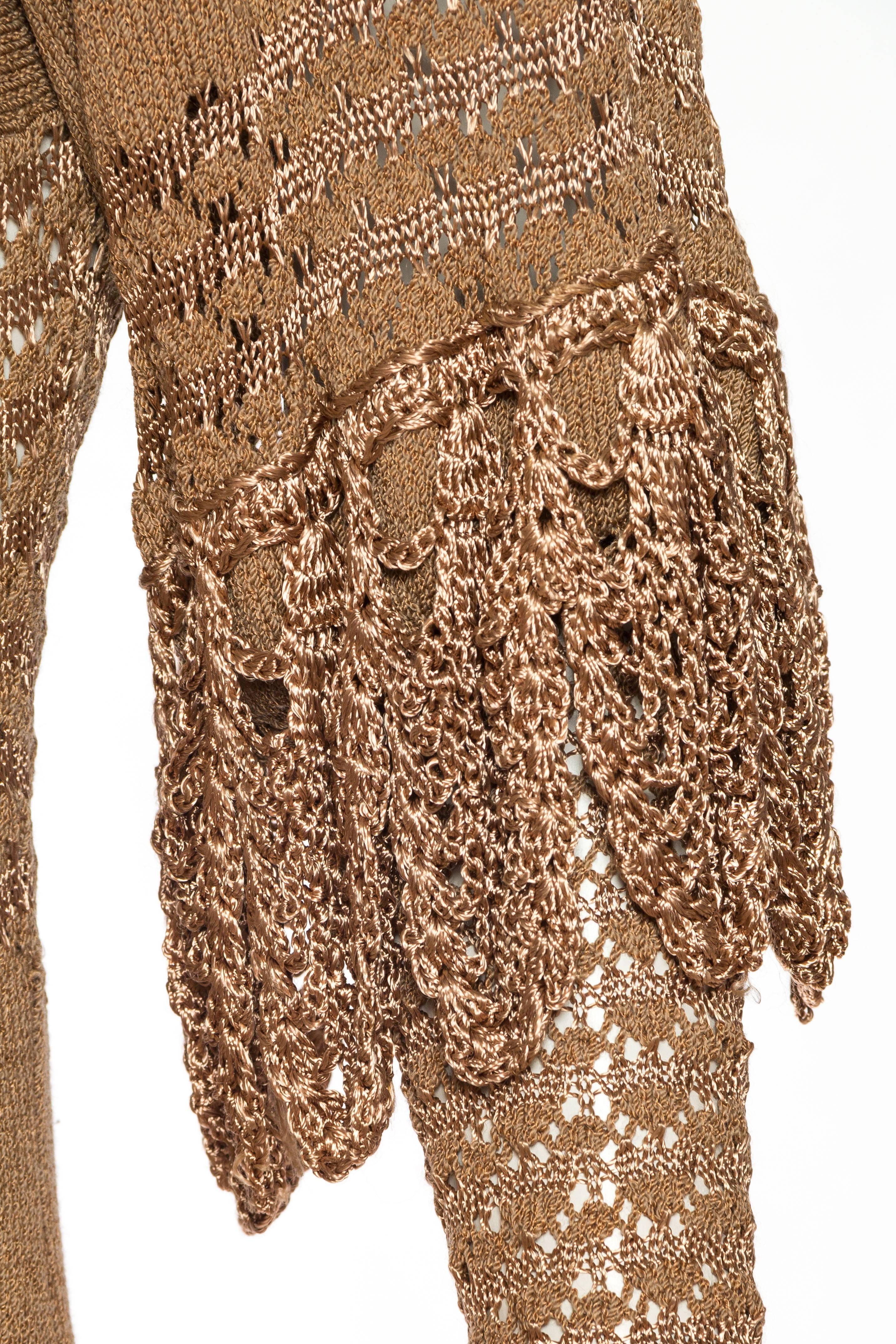 1970s Victorian Revival Knit Dress 5