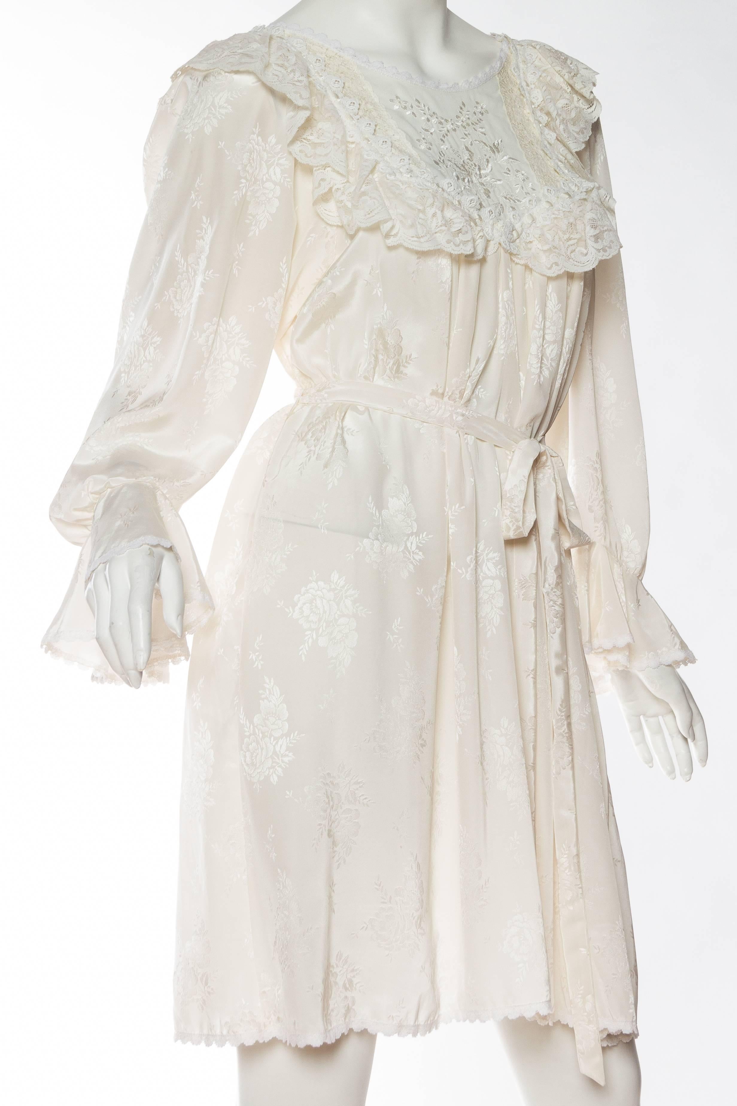 Victorian Style Christian Dior Lace Trimmed Negligee  In Excellent Condition In New York, NY