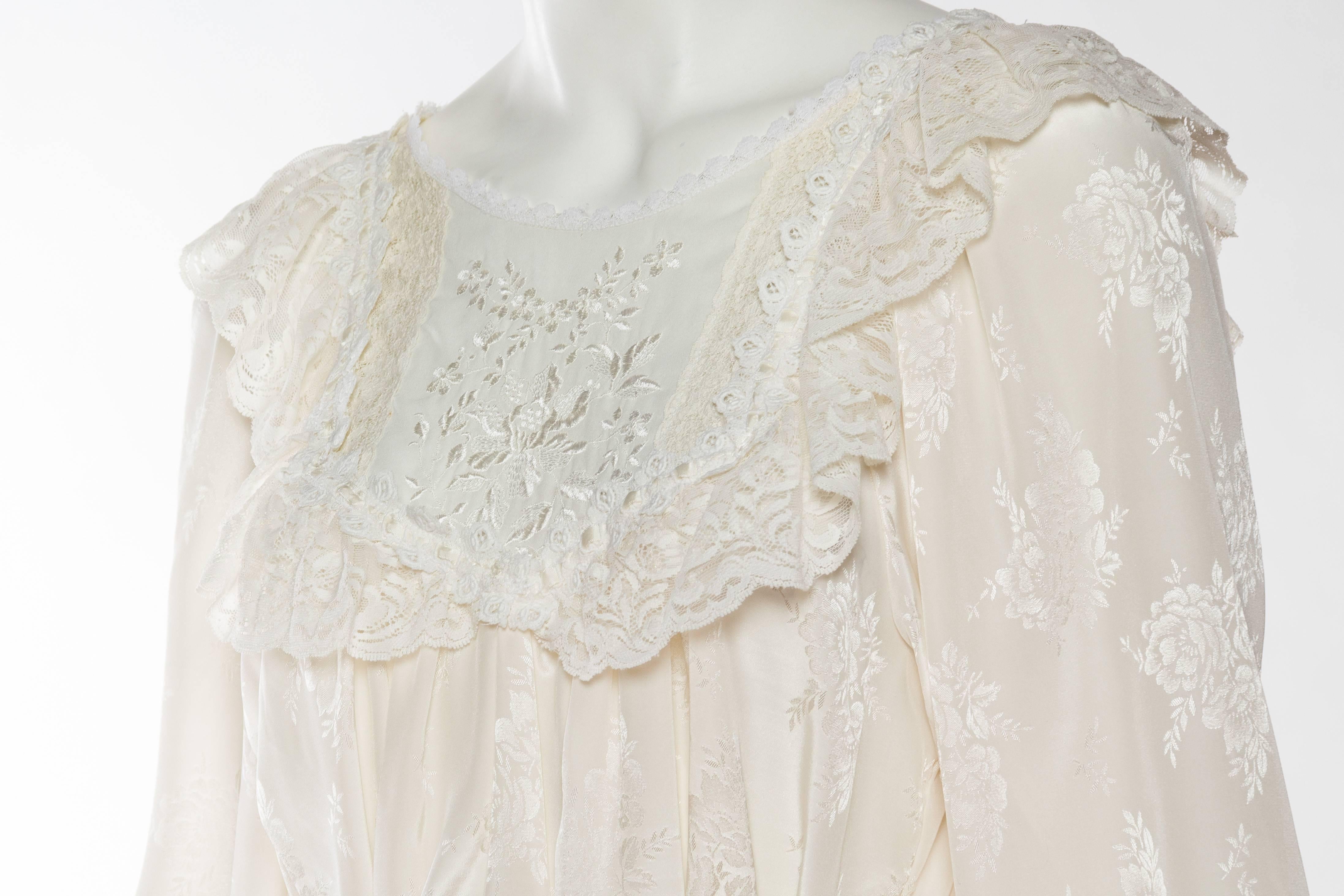 Victorian Style Christian Dior Lace Trimmed Negligee  2