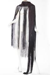 Silk Velvet Fringed Shawl