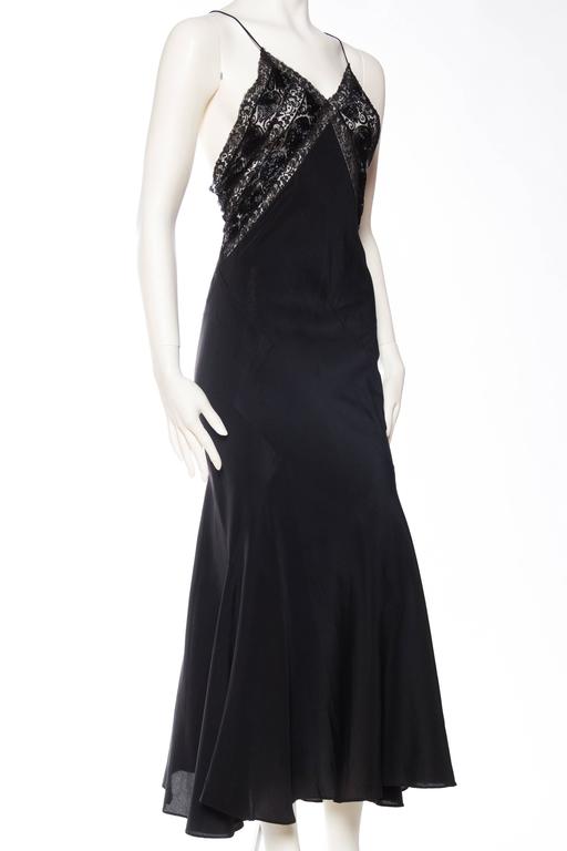 Beaded Lace 1930s Bias-Cut Backless Dress For Sale at 1stdibs