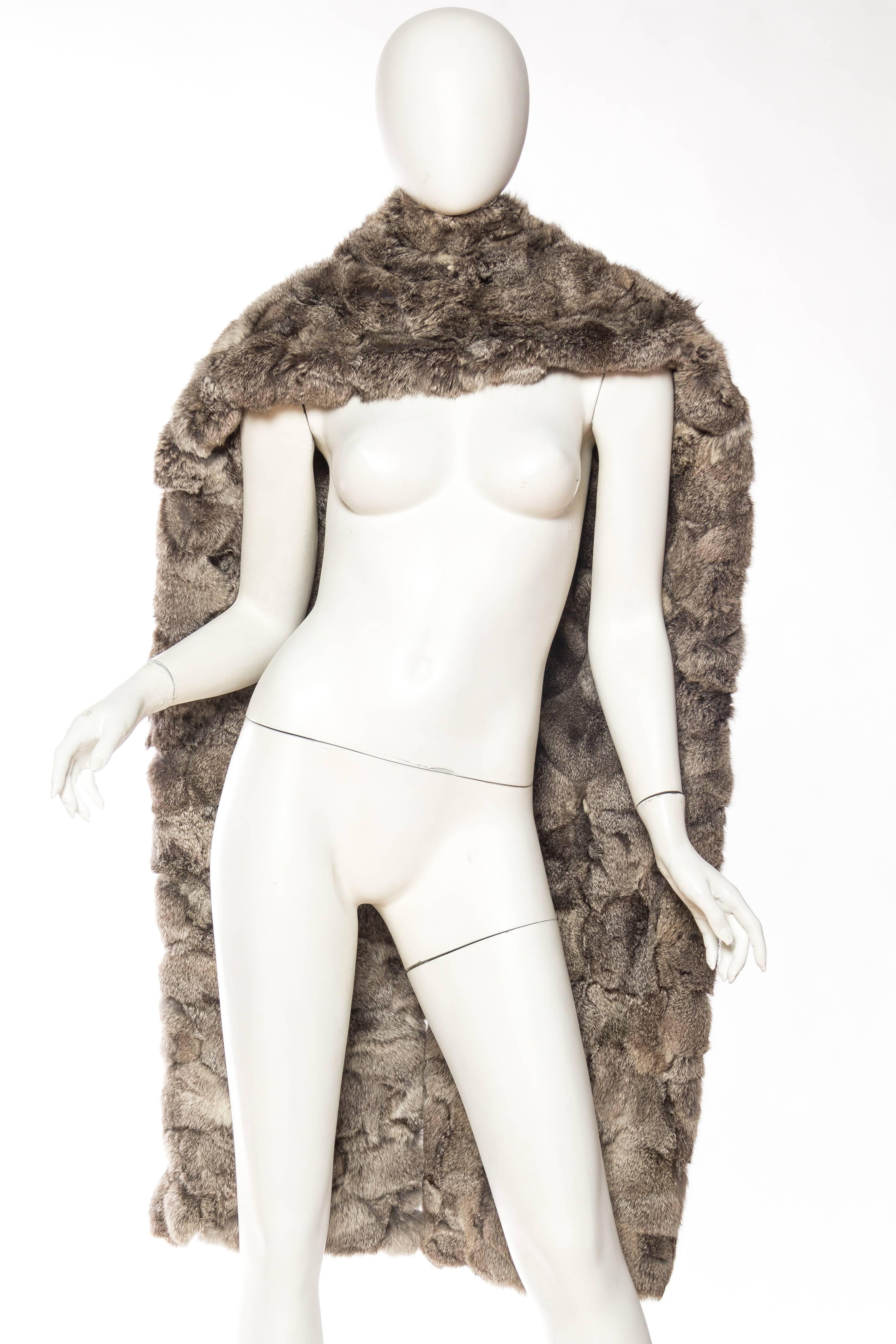 Gray Lush Giant Fur Scarf